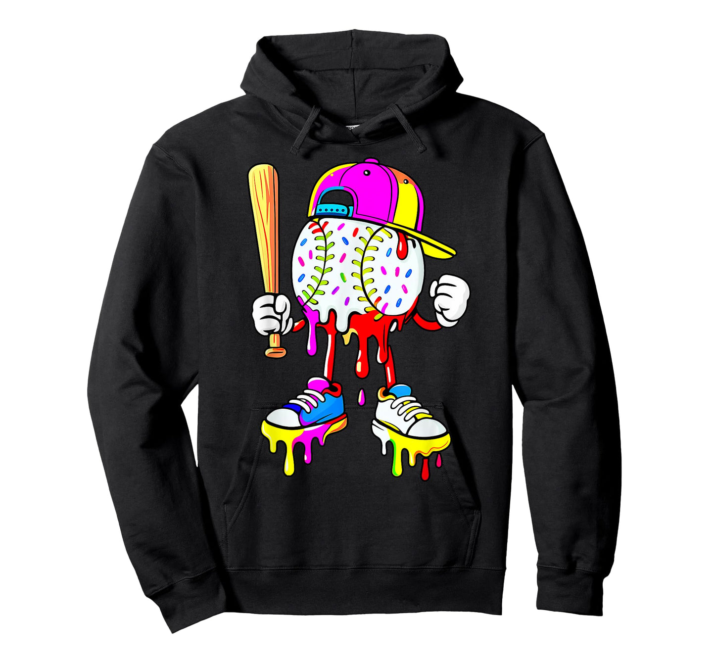 Funny Football Drip for Boys Kids Youth Dripping Ice Cream T-Shirt