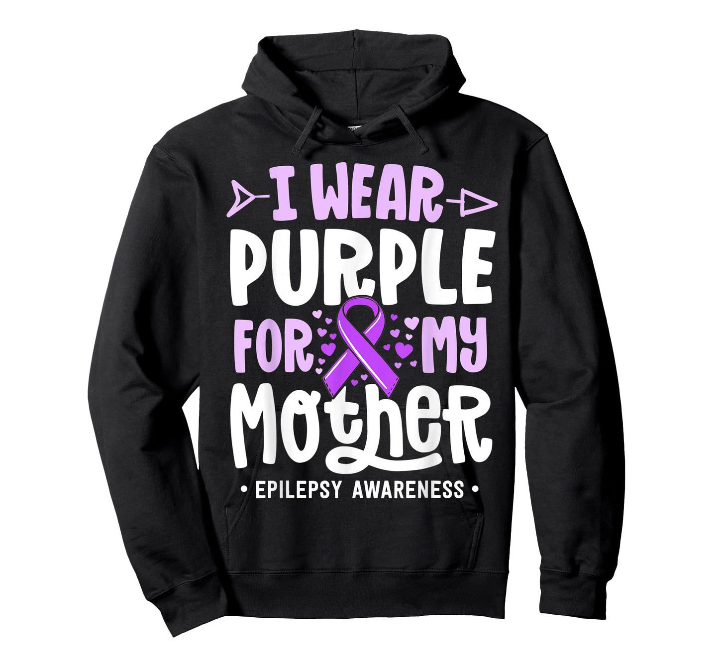 Epilepsy Ribbon Shirt I Wear Purple For My Mother Awareness T-Shirt