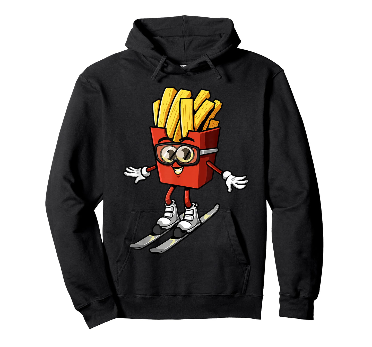 Funny French Fry Ski Potato Fries Skiing Instructor Outfit T-Shirt