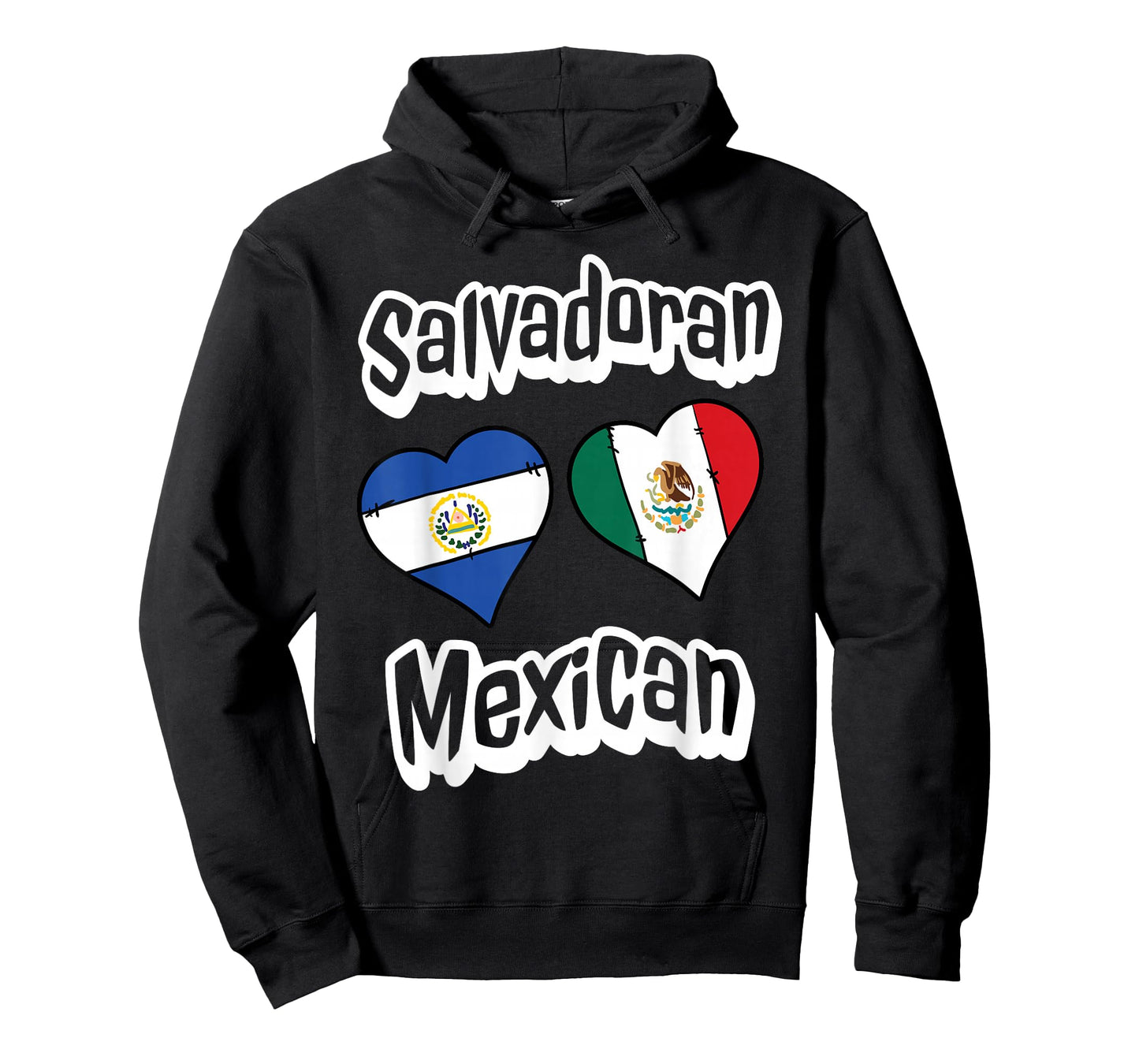 Salvadoran Mexican Flag Heart Combo El Salvador Mexico T-Shirt
