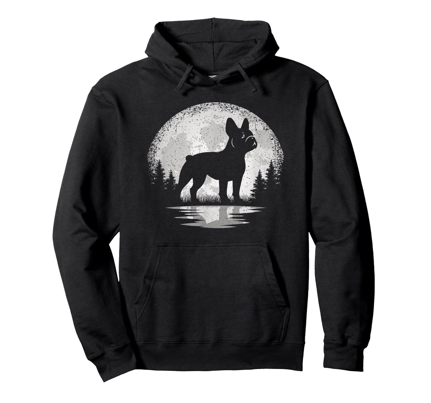 Frenchie Moon Vintage French Bulldog Men Women T-Shirt