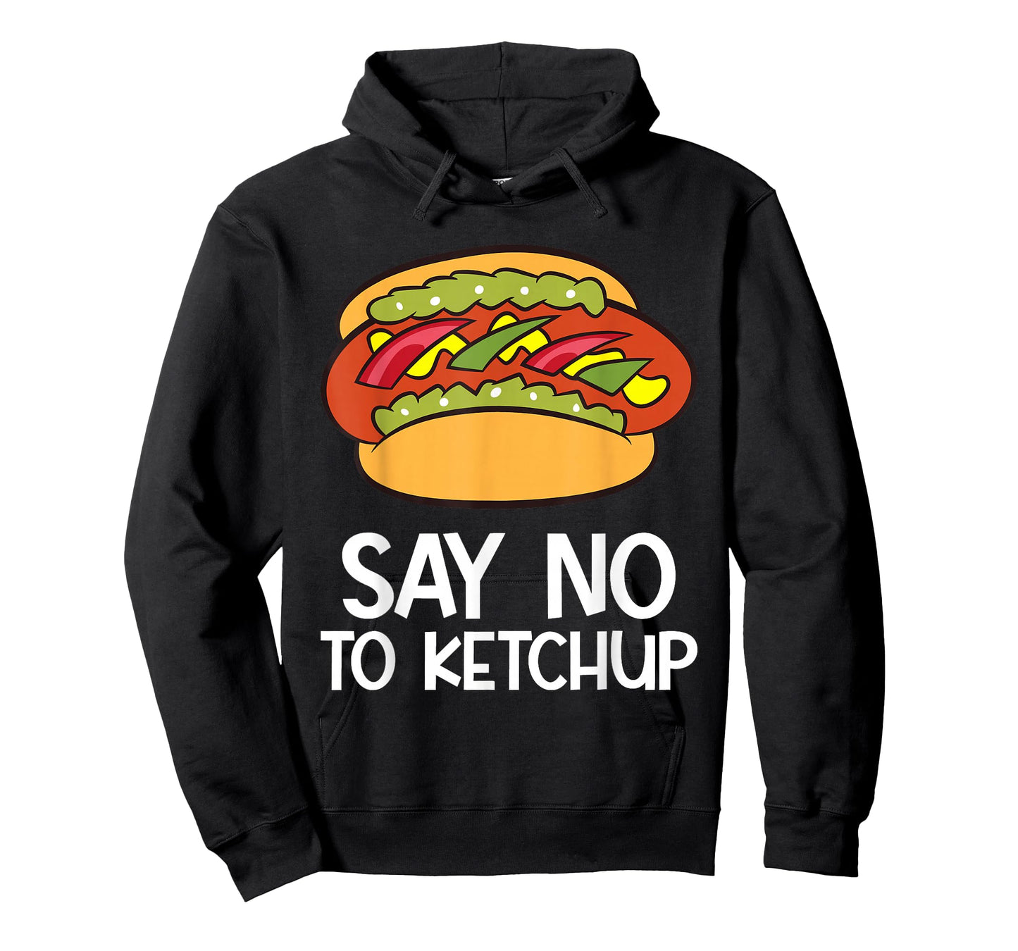 Hot Dog No Ketchup - Say No To Ketchup Funny Hotdog T-Shirt
