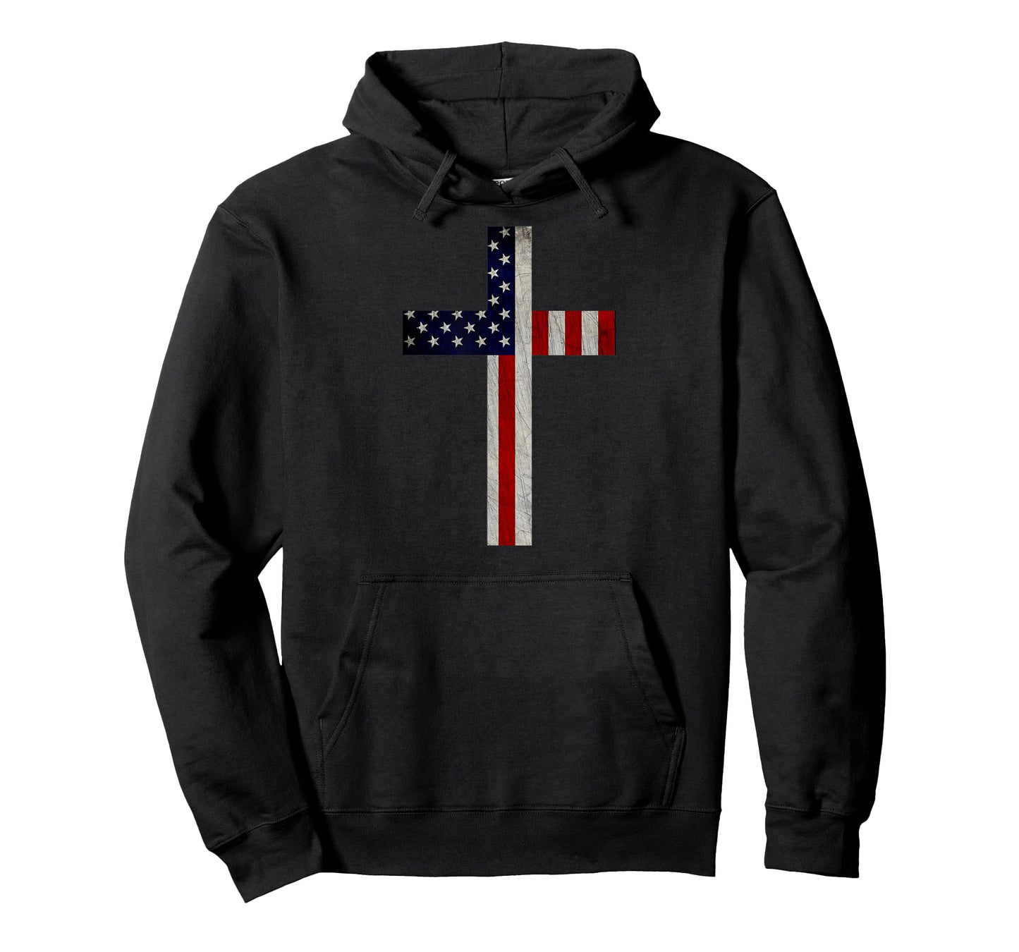 Vintage American Flag Christian Cross USA Patriotic Gift T-Shirt