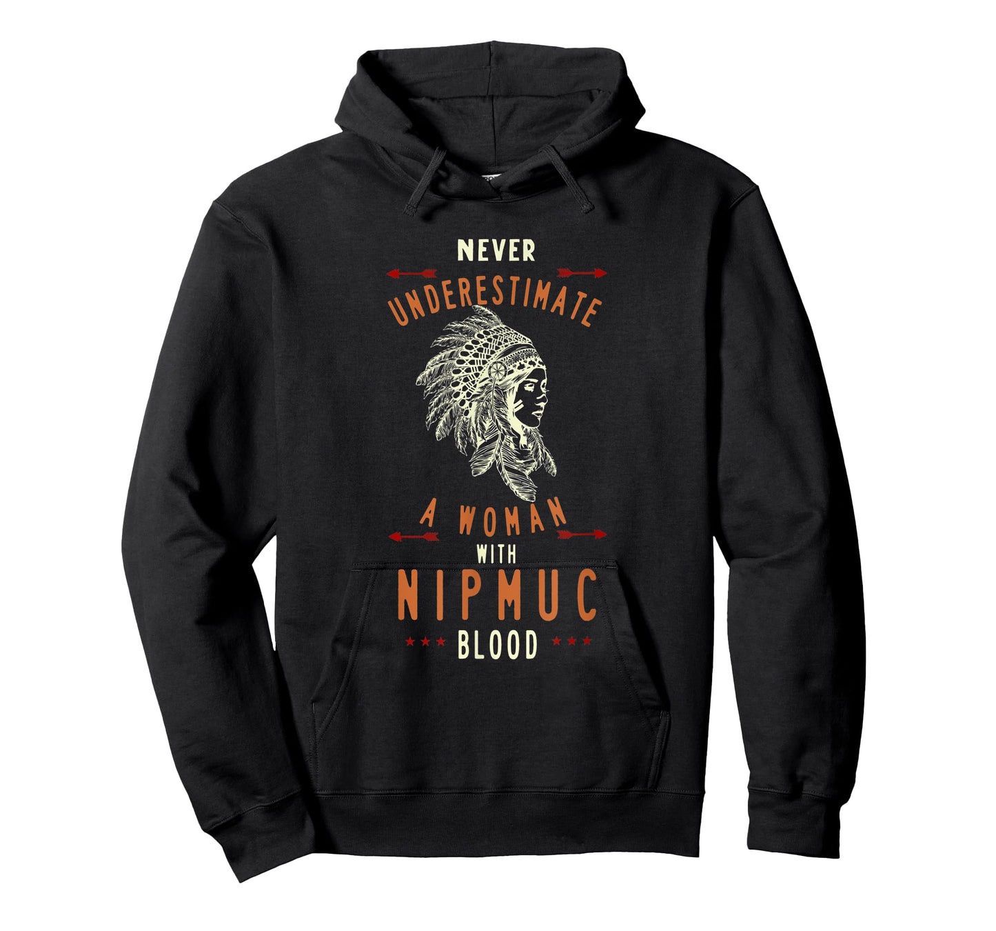 Nipmuc Native American Indian Woman Never Underestimate T-Shirt