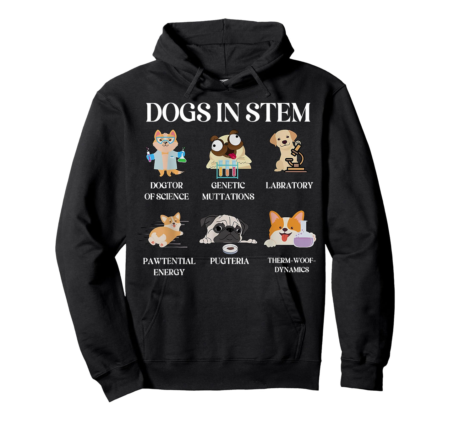 Funny Dogs In Stem Science Teacher Dog Pup Physics Chemistry Men Women Kids T-Shirt