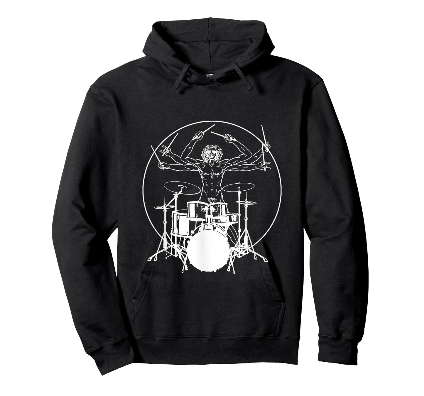 Vitruvian Man Drum Da Vinci Drummer T-Shirt