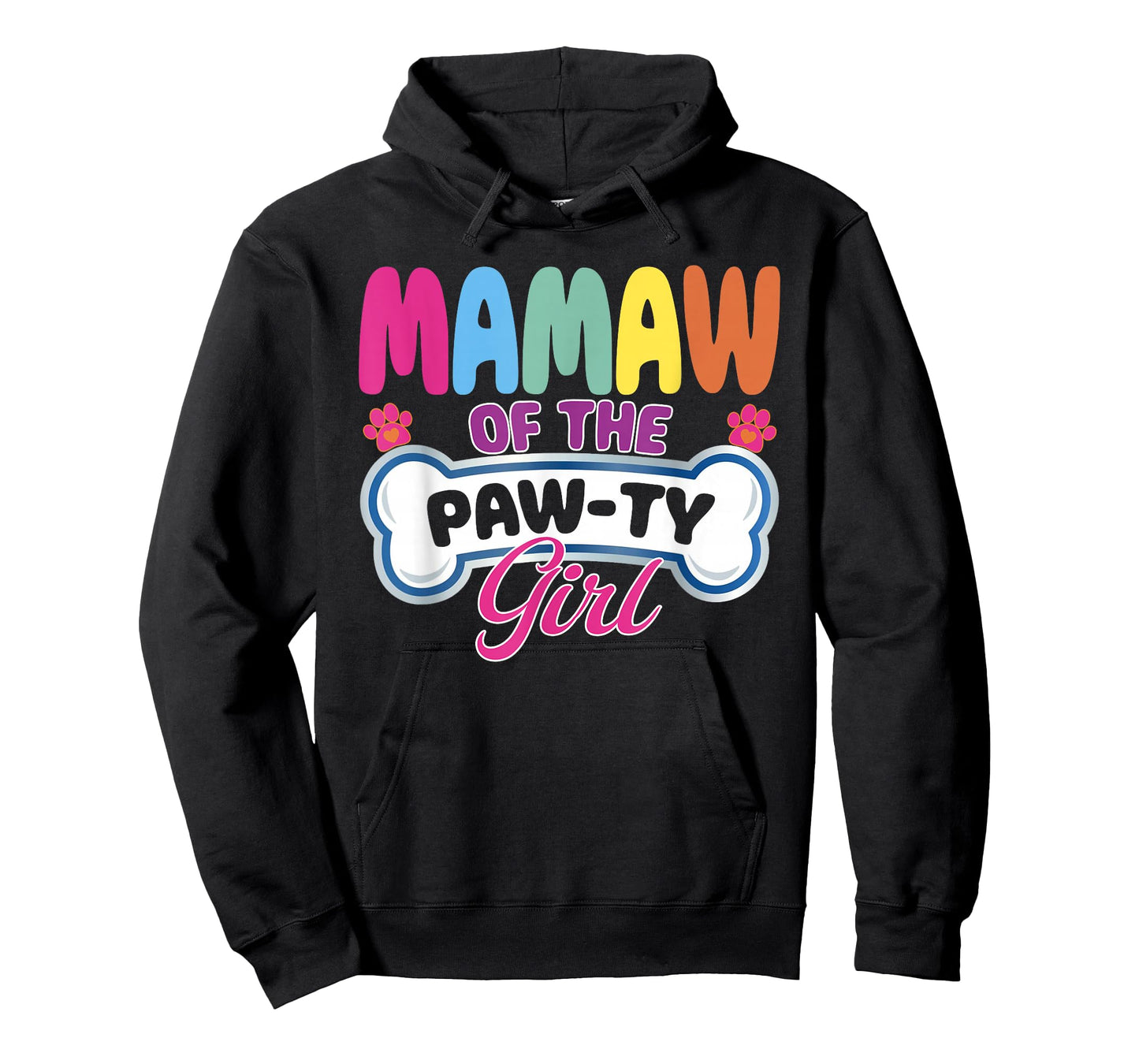 Mamaw of The Paw-Ty Girl Birthday Family Matching Party T-Shirt