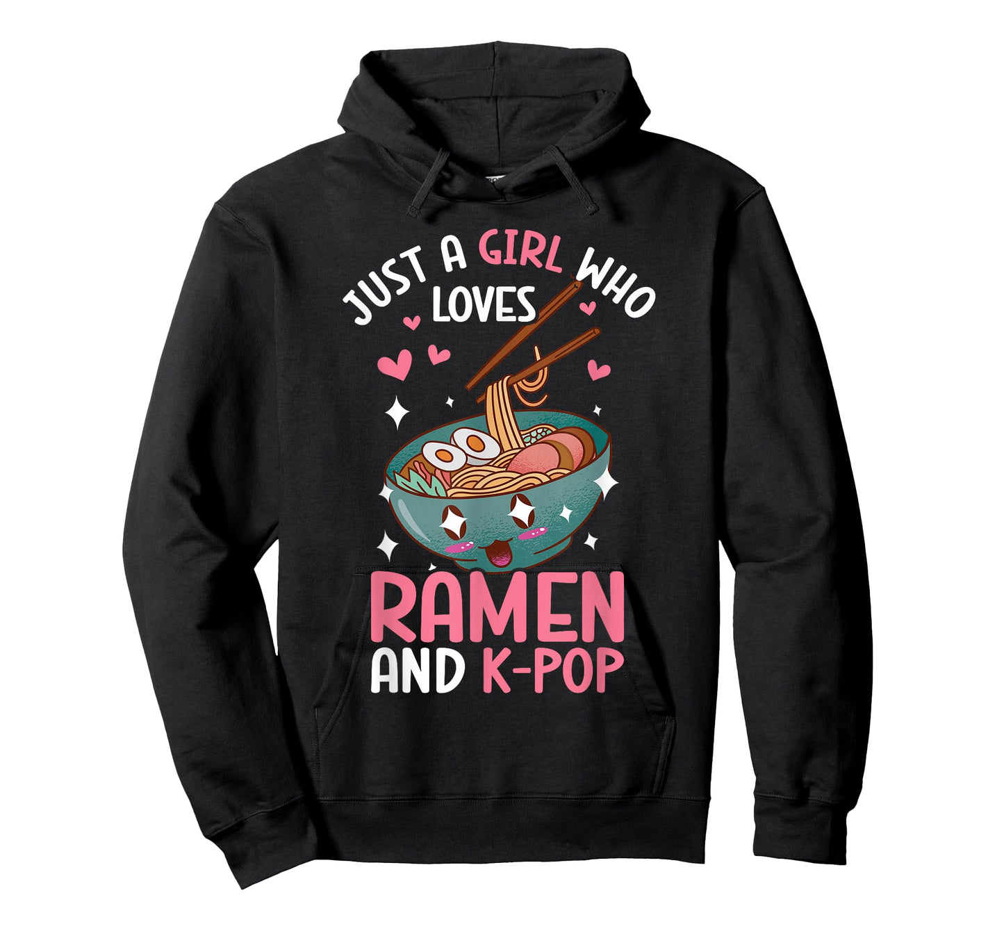 Just A Girl Who Loves Ramen And K-Pop Graphic For Teen Girls T-Shirt