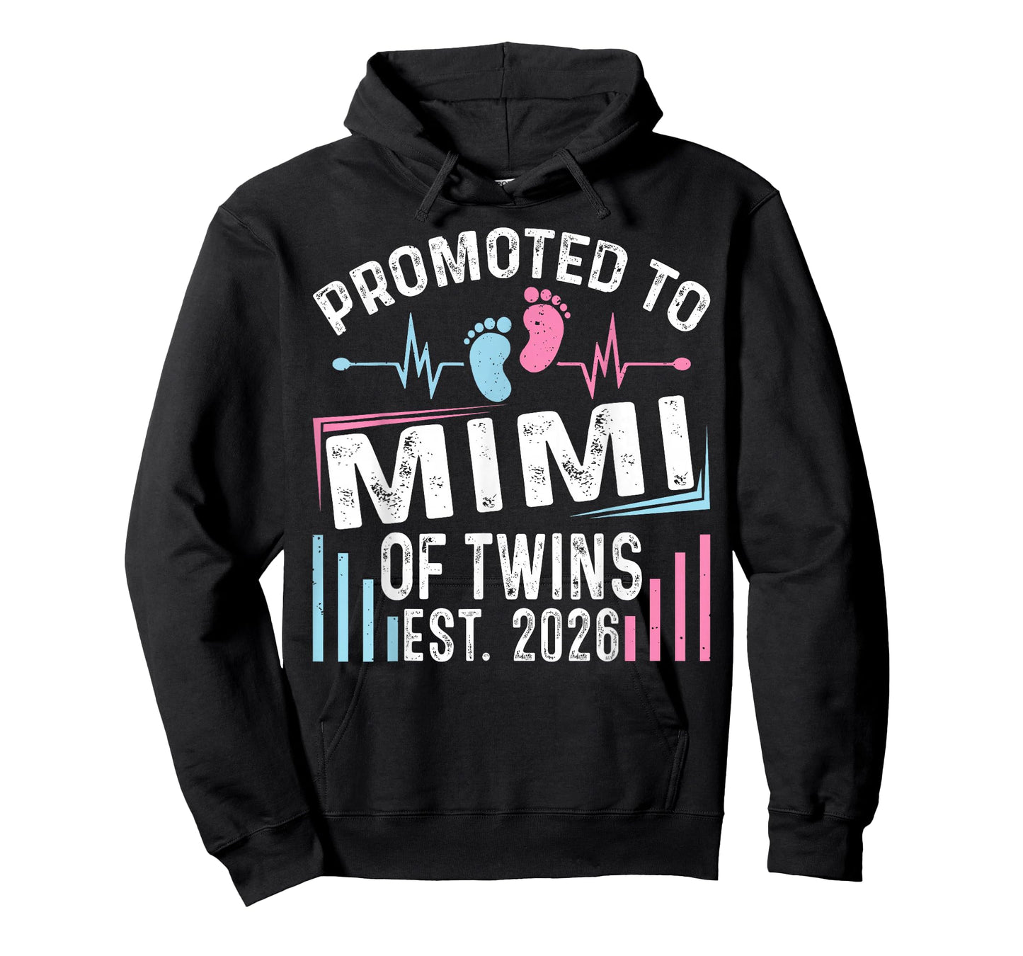Promoted to Mimi of Twins Est 2026 Baby Shower Vintage T-Shirt