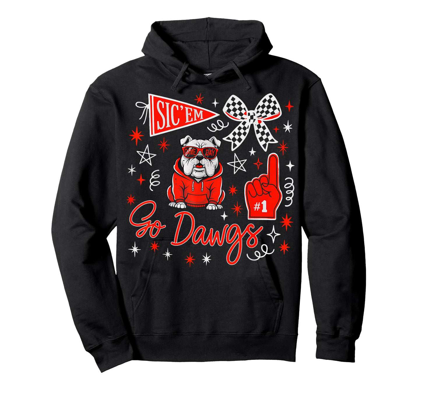 Sic’Em Go Dawgs Bulldog Game Day Graphic for Men Women Kids T-Shirt