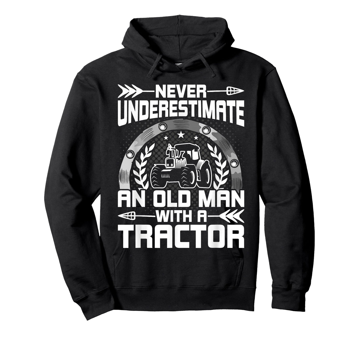 Never Underestimate An Old Man With A Tractor Farmer T-Shirt