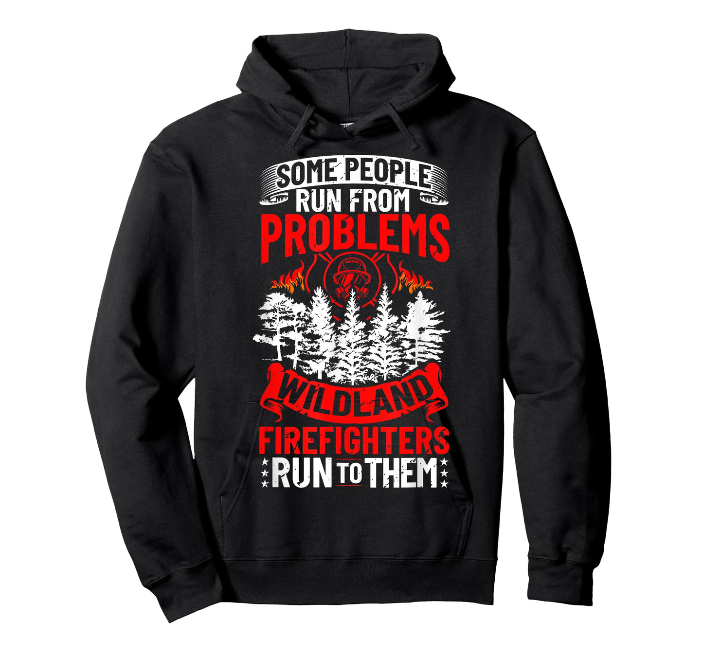 Wildland Firefighter Problems Wildland Firefighting Apparel Wildfire Firefighter Fireman T-Shirt - Black, Men's, Small, Short Sleeve, Cotton 60% Polyester 40%, Classic Fit, T-Shirt