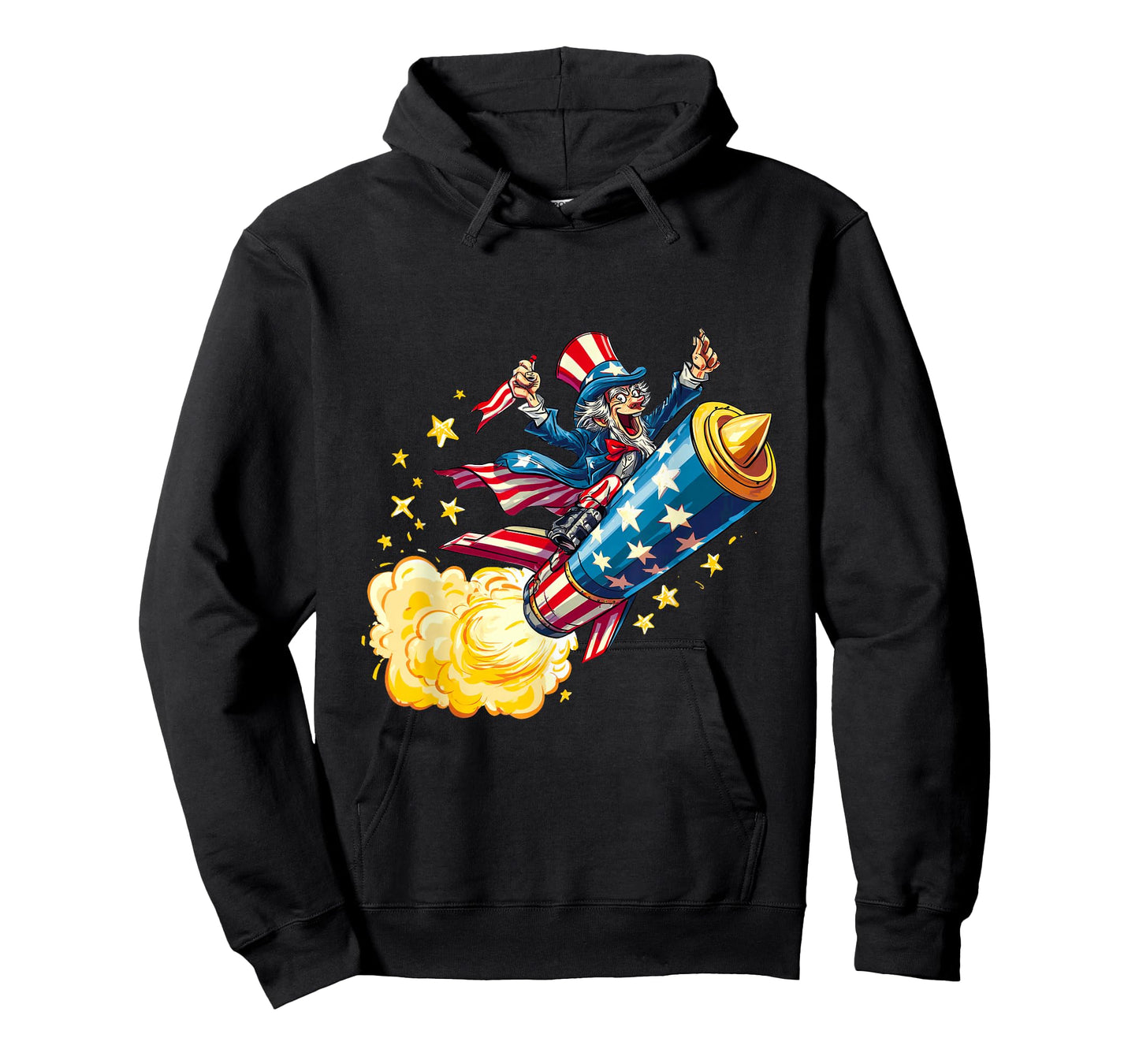 Uncle Rocket Look in Patriotic Colors for Firework Lovers T-Shirt