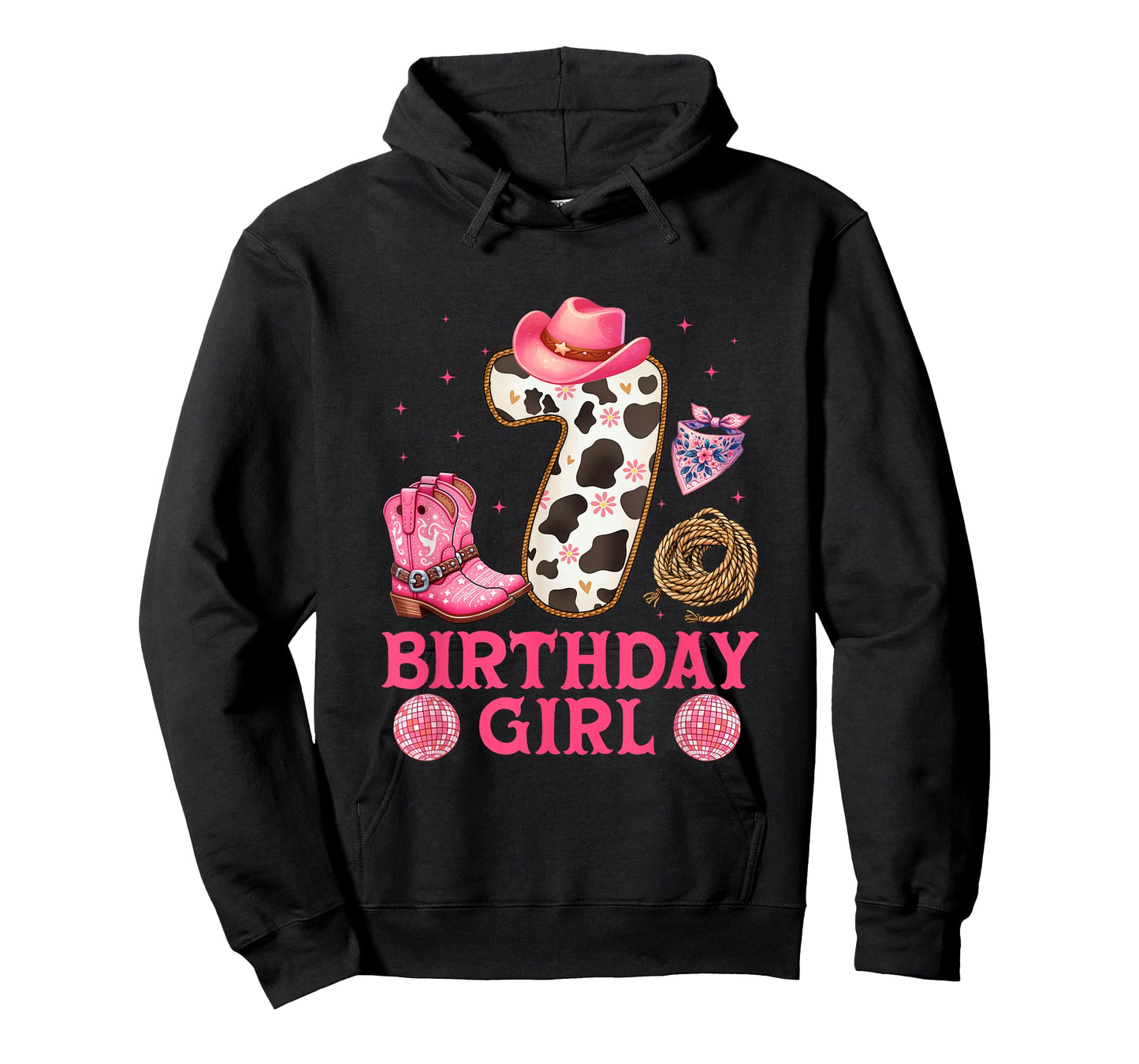 Cowgirl Birthday Girl 7 Years Old Western 7th birthday girl T-Shirt