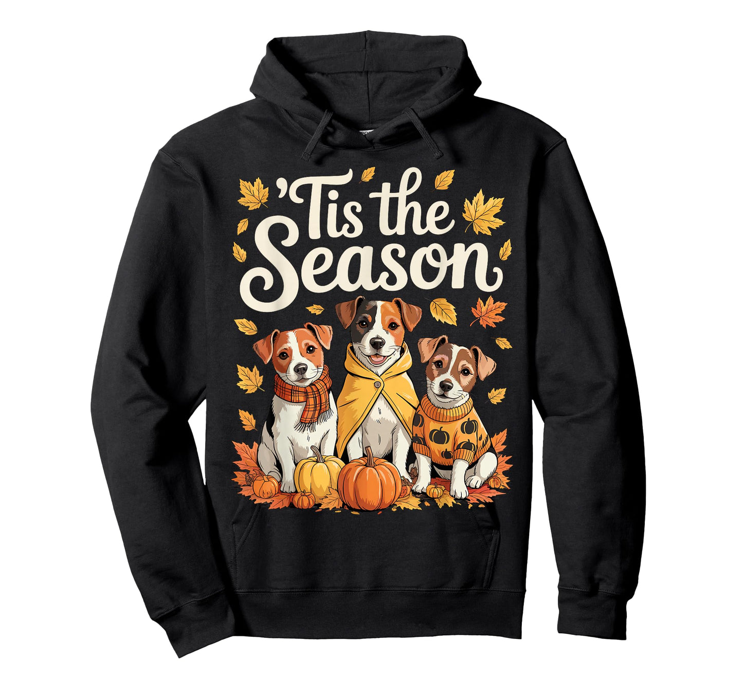 Tis The Season Jack Russell Terrier Fall Autumn Pumpkin Dog T-Shirt