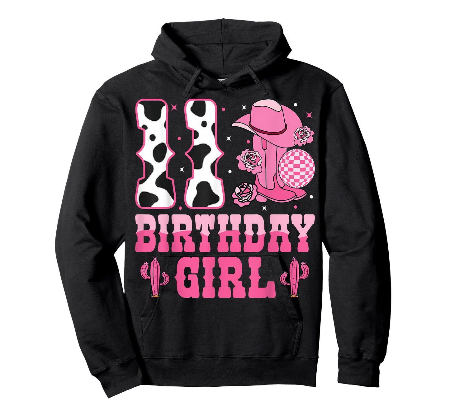 11th Birthday Girl Pink Boots Western 11 Years Old Cowgirl T-Shirt