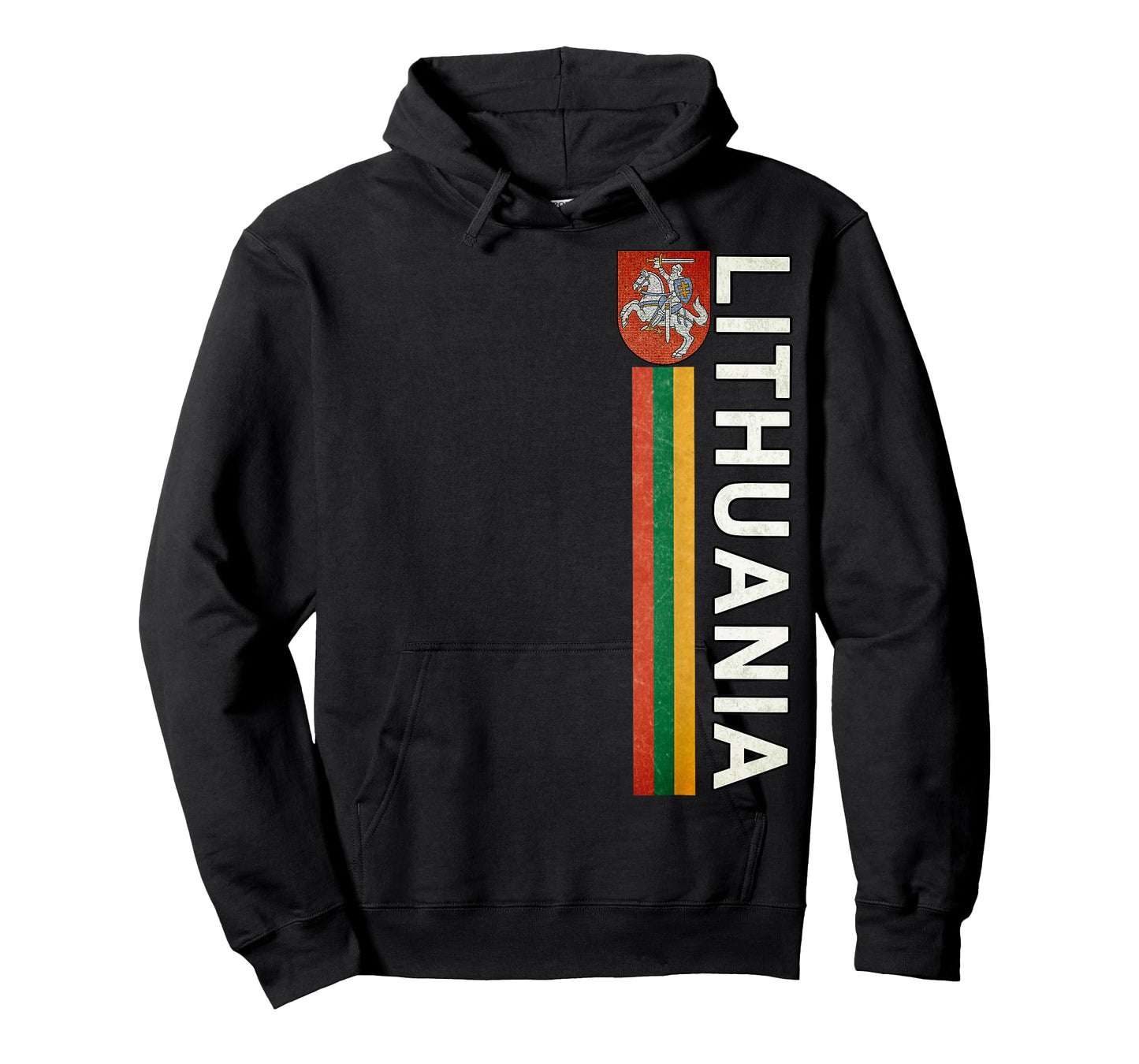 Lithuania Sporty Retro Flag and Lithuanian Emblem T-Shirt