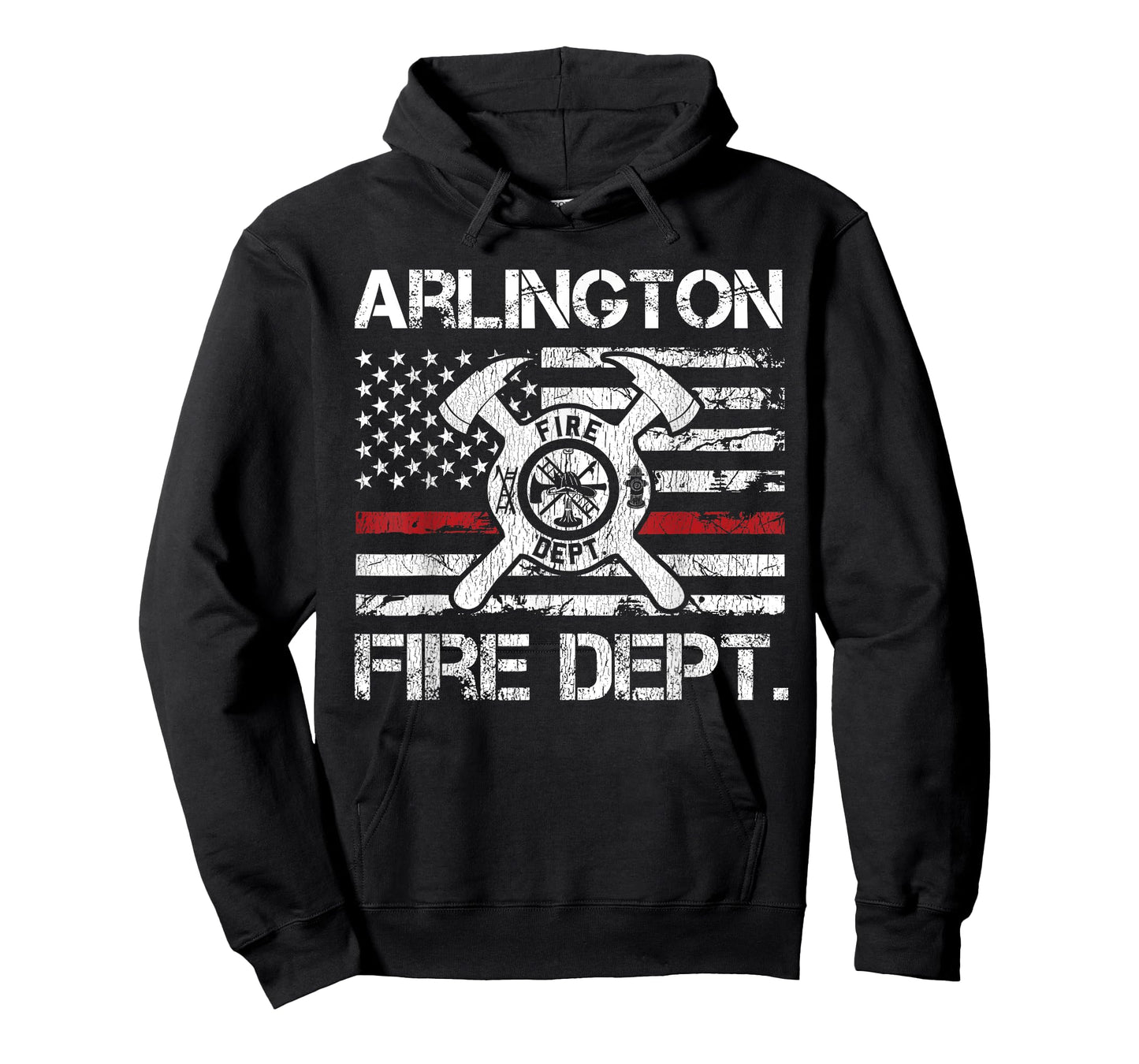 Arlington Texas Fire Department Thin Red Line Logo T-Shirt