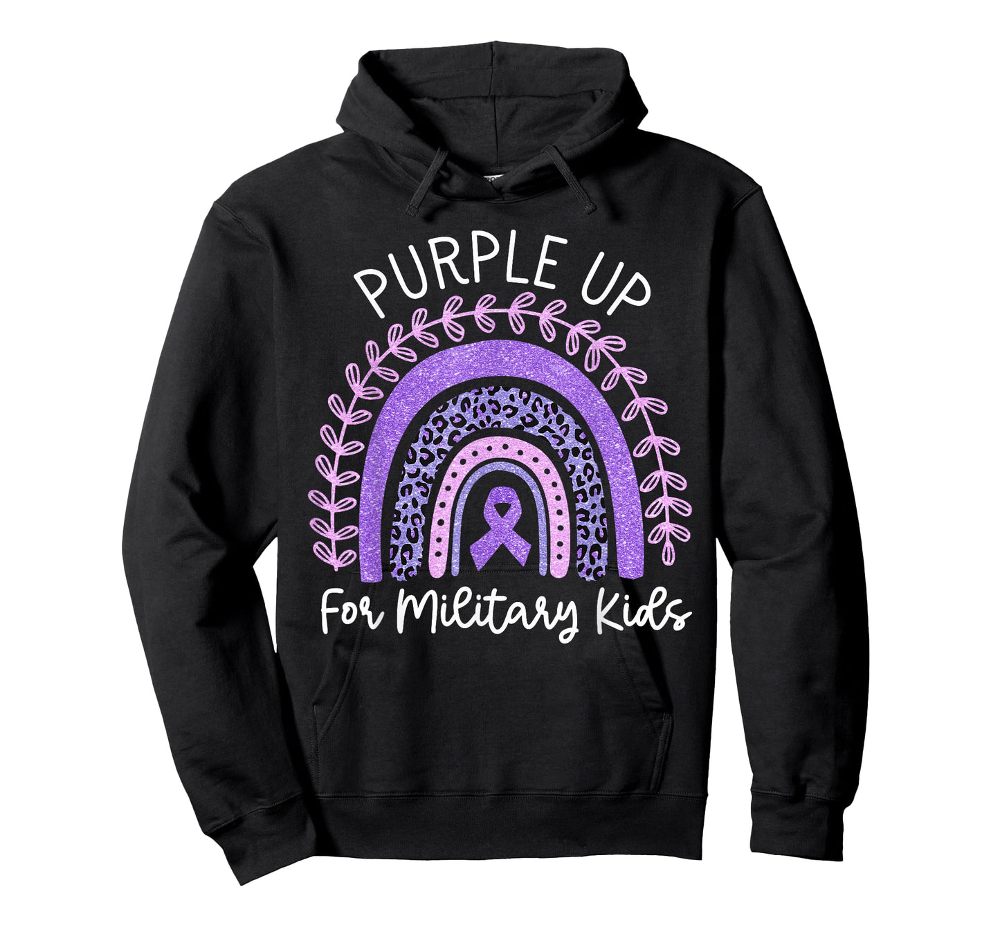 Purple Up for Military Kids Month Military Child Rainbow T-Shirt