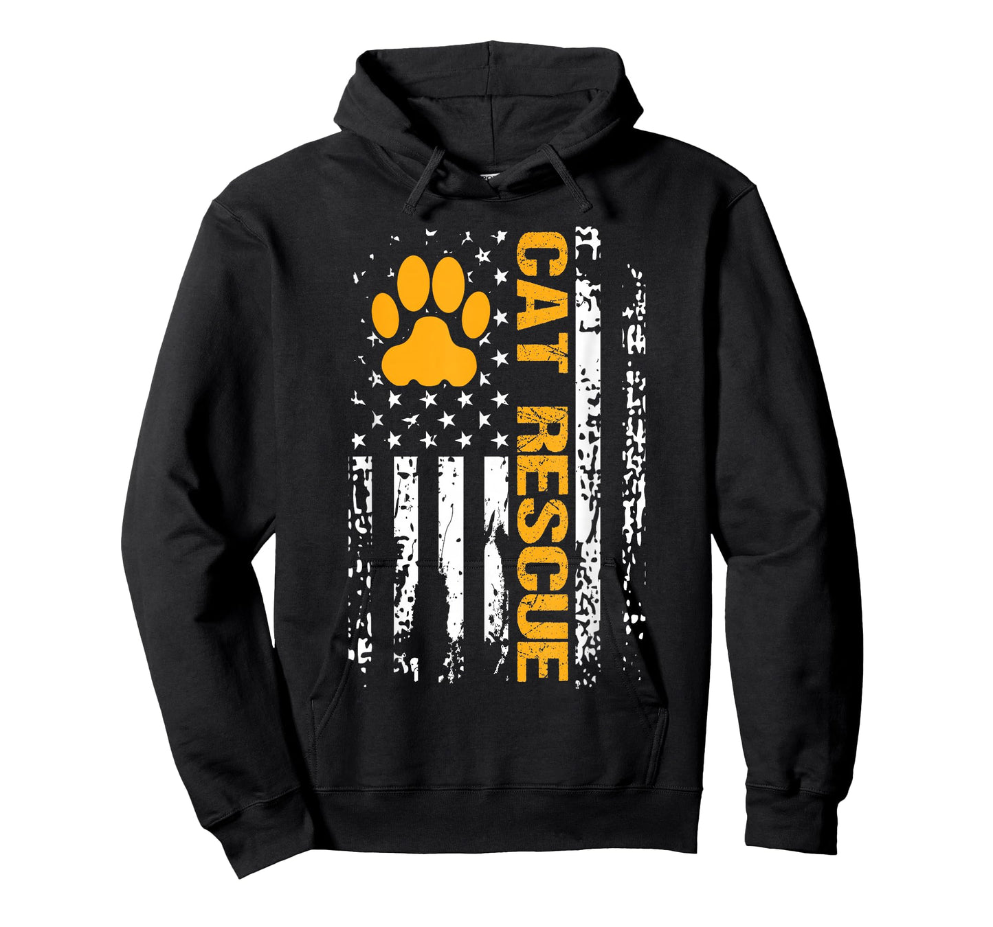 Cat Rescue Shirt American Flag Cat Shelter Cat Adoption Gift T-Shirt