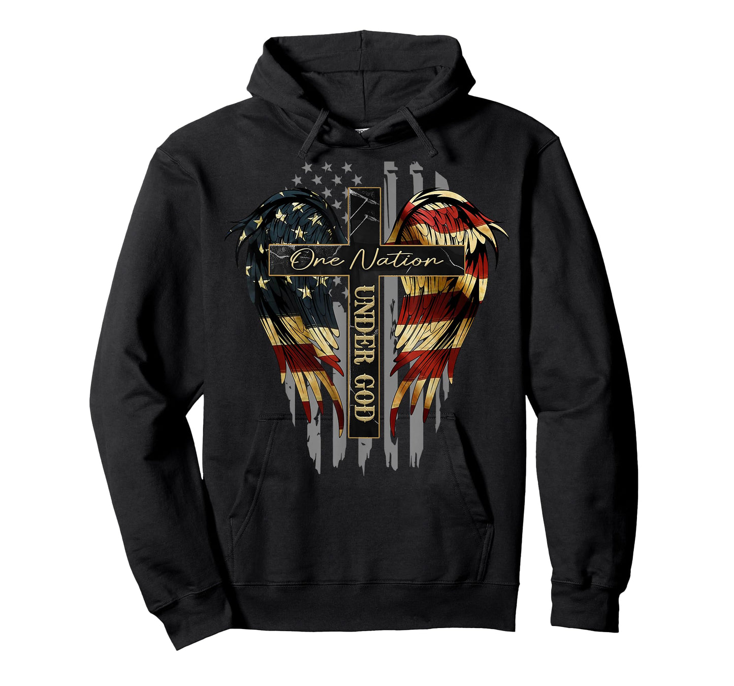 One Nation Under God Cross Wings – Patriotic Christian Gift T-Shirt
