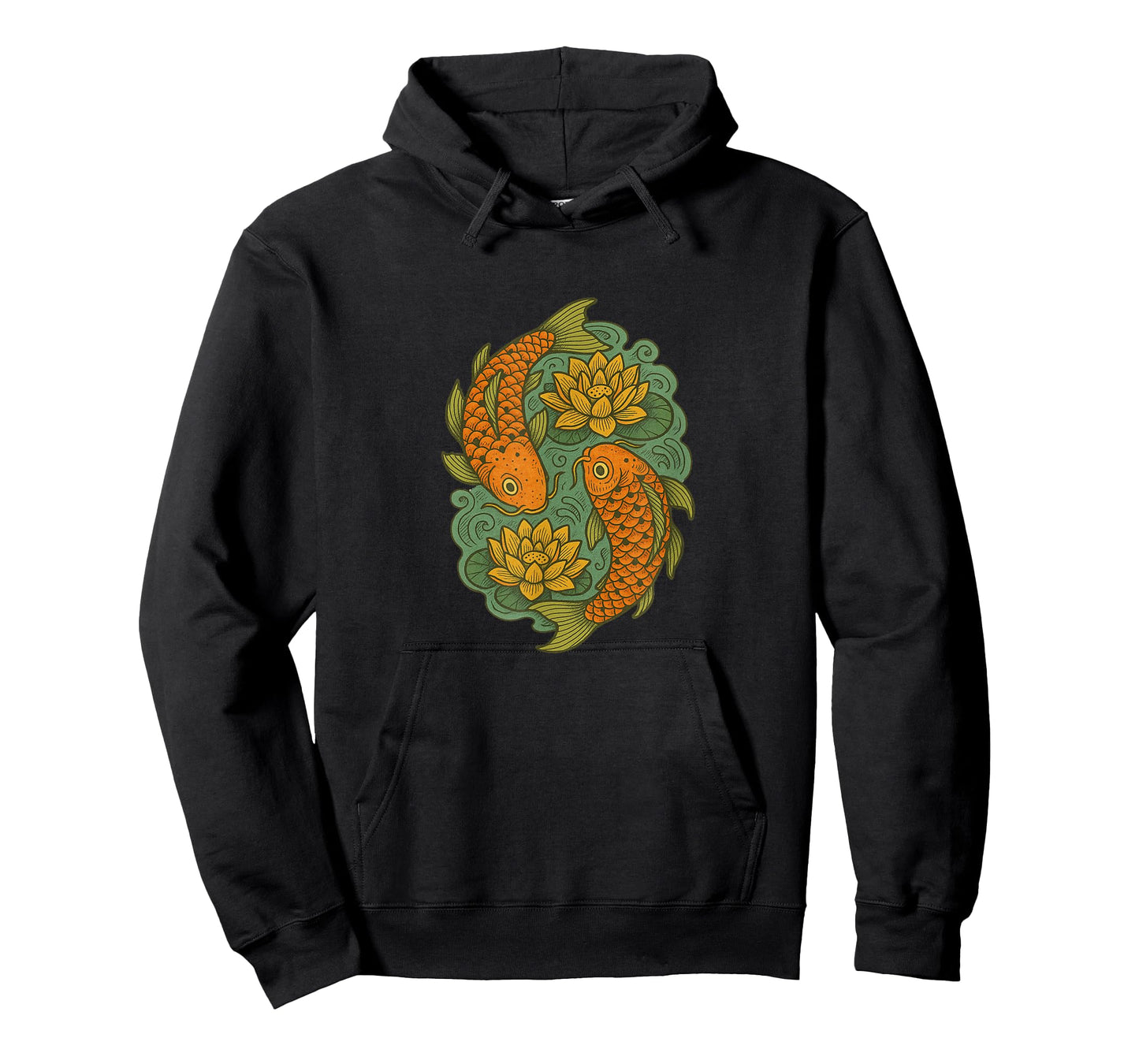 Koi and Lotus Flowers Peaceful Zen Nature Inspired Design T-Shirt