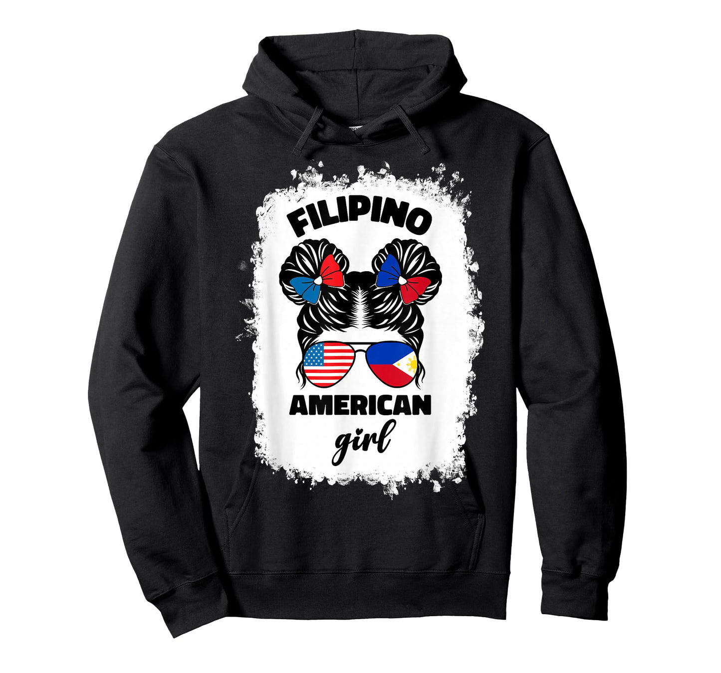 Half American Half Filipino Philippines Usa Flag Kids Girl T-Shirt