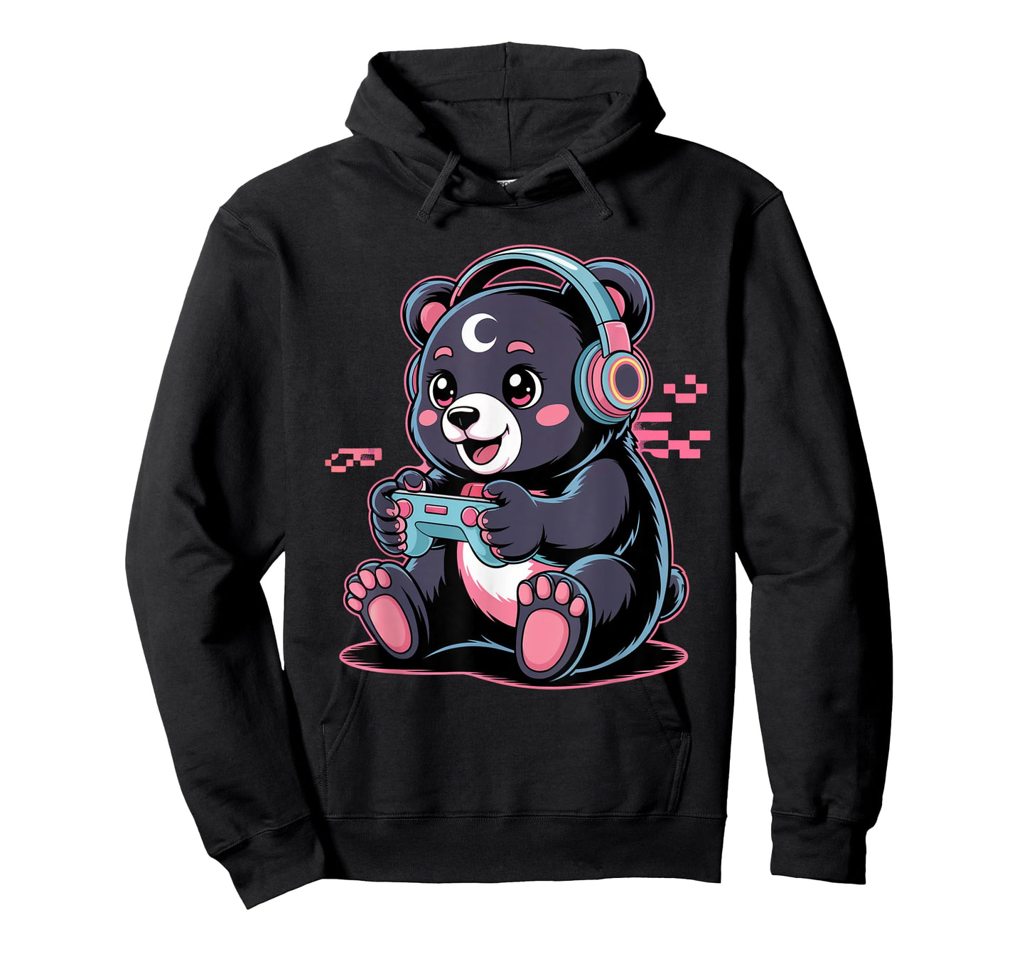Gamer Bear Video Game Kawaii Goth Girl Clothes Pink Goth T-Shirt