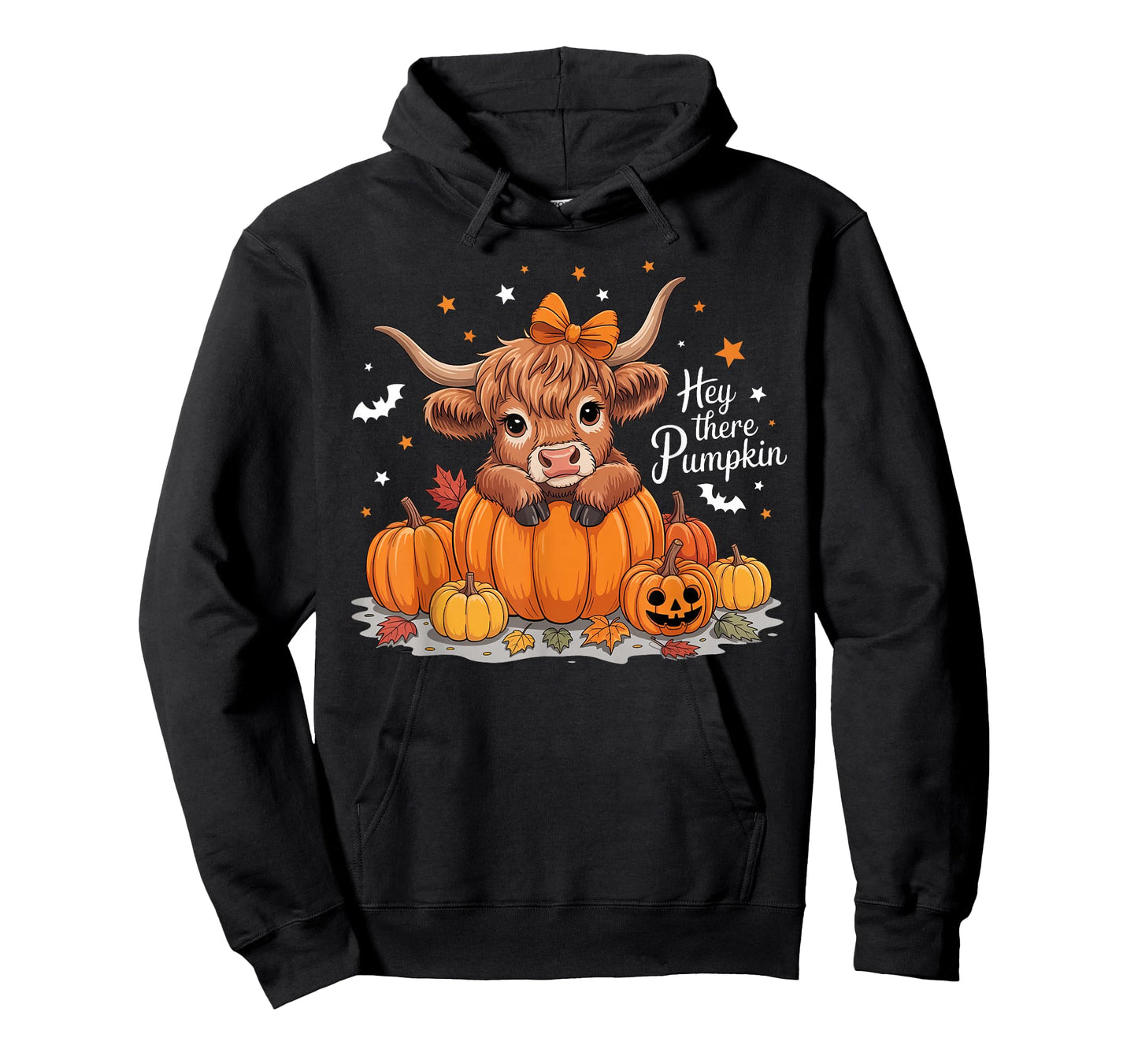 Hey There Pumpkin Halloween Highland Cow Lover Cow Farm T-Shirt