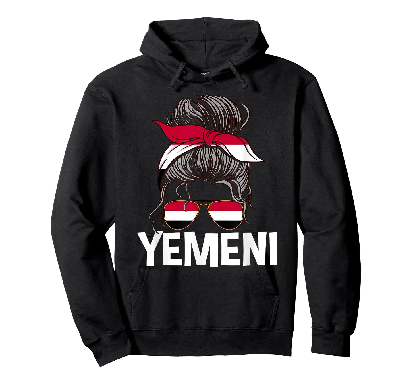 Yemeni Girl Messy Hair Bun Proud Yemen Women Wear T-Shirt