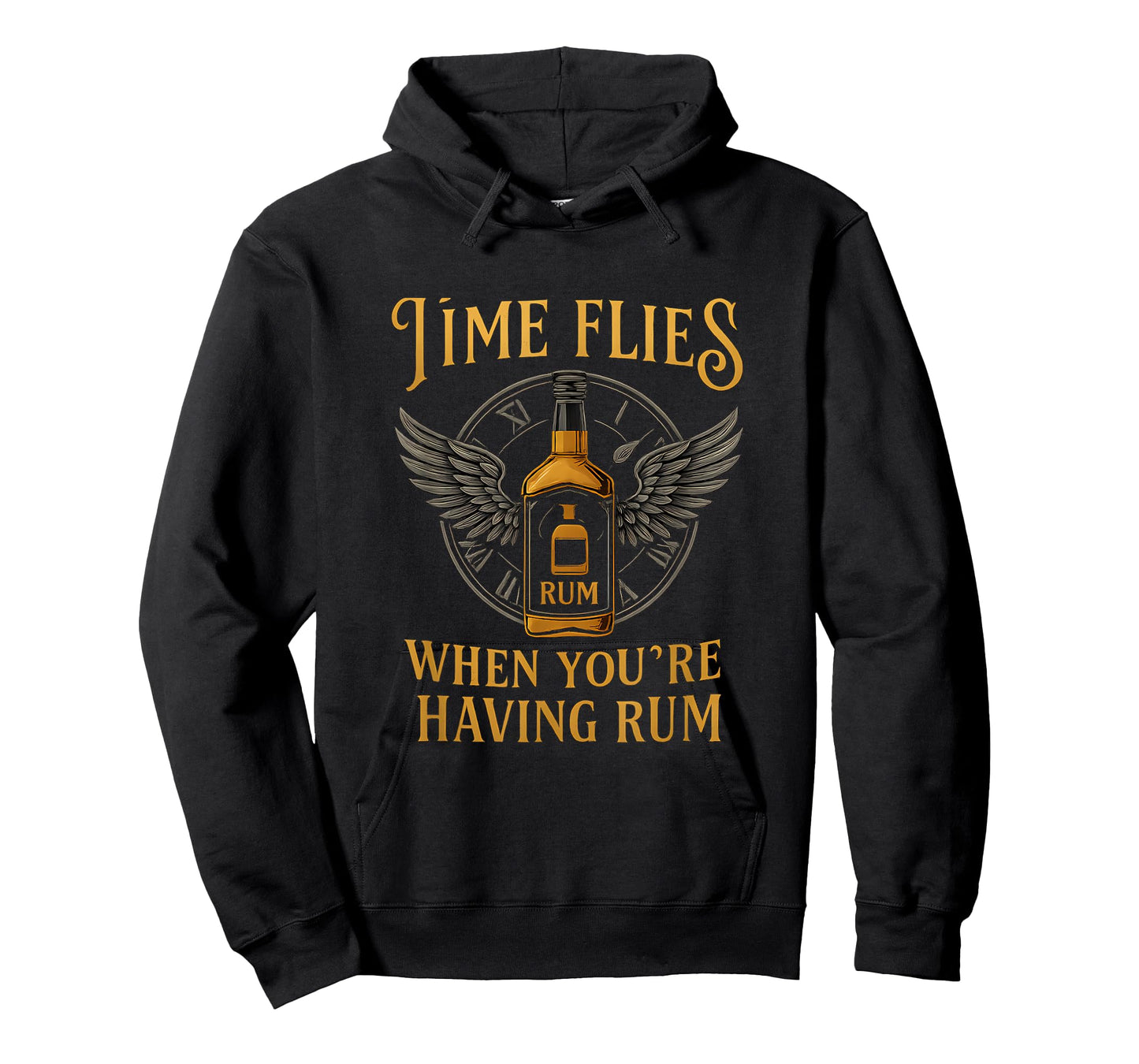 Time Flies When You’re Having Rum Clock Design T-Shirt