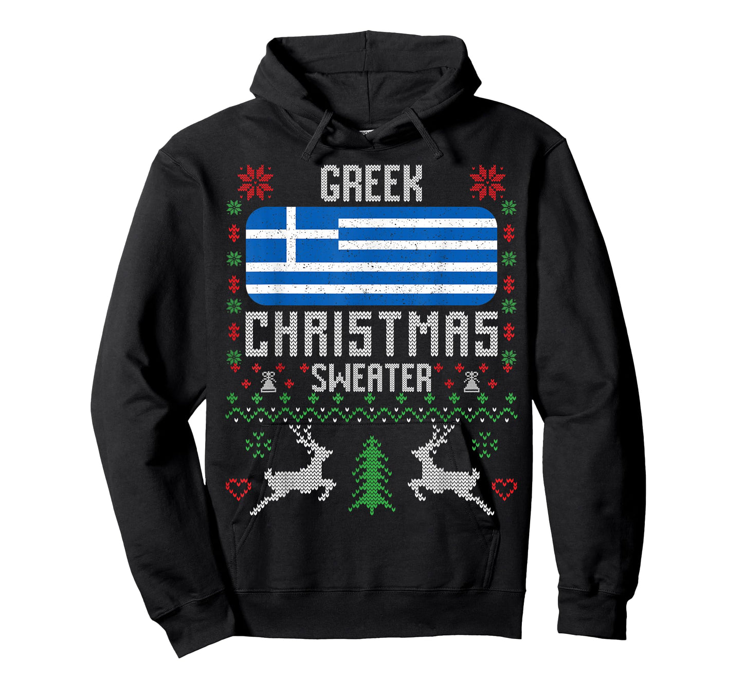 Greece Flag Greek Christmas Sweater T-Shirt