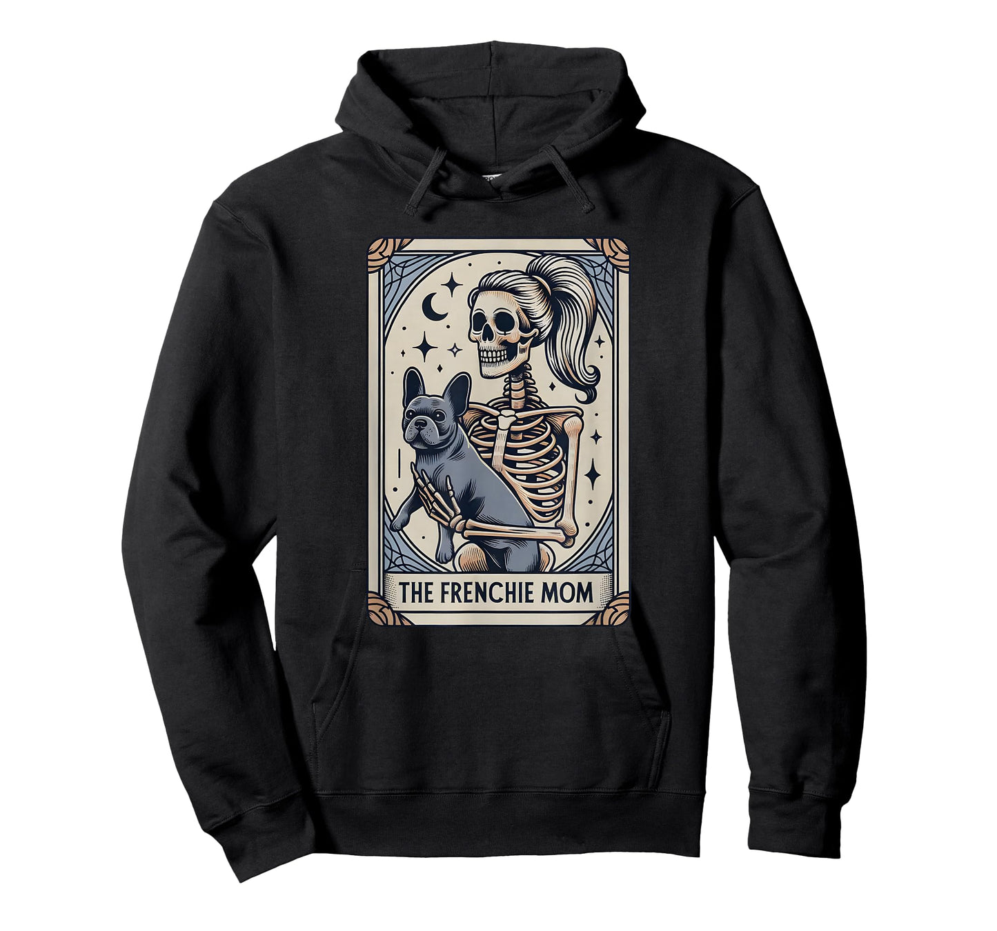 Frenchie Dog Mom Tarot Card, French Bulldog Skeleton Mom T-Shirt