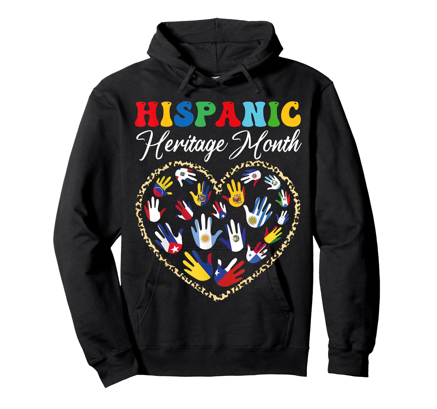 Happy National Hispanic Heritage Month All Countries Heart T-Shirt