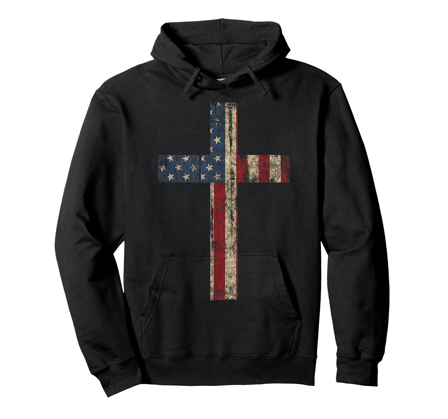 PATRIOTIC CROSS - American Flag Faith US Independence Day T-Shirt for Women Men