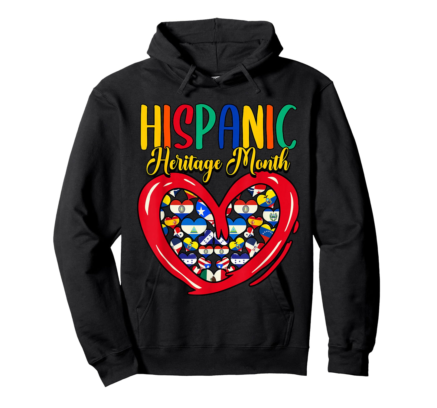 Hispanic Heritage Month All Countries Flags Heart T-Shirt