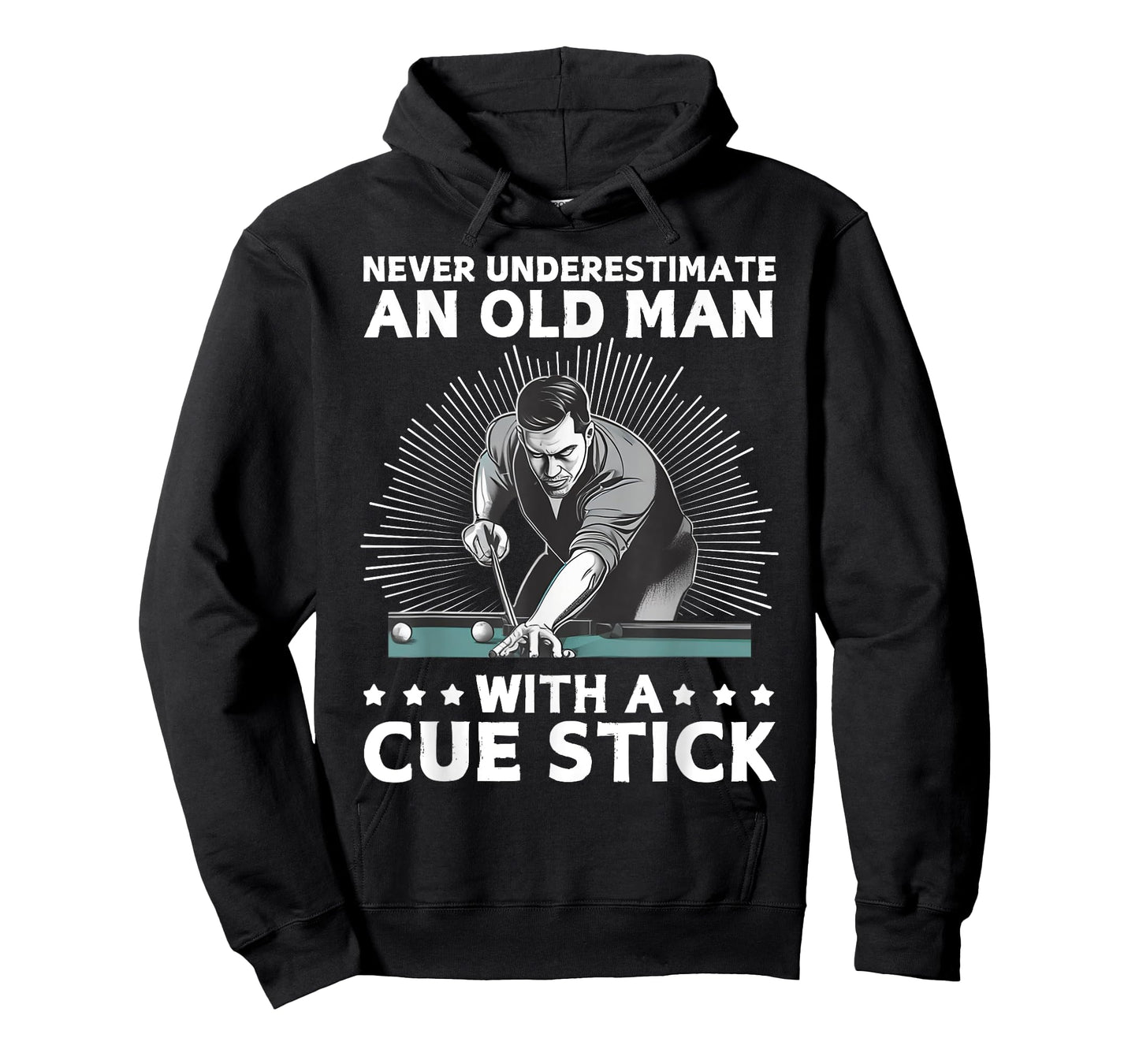 Best Pool Art For Men Grandpa Billiard Player Pool Lover T-Shirt