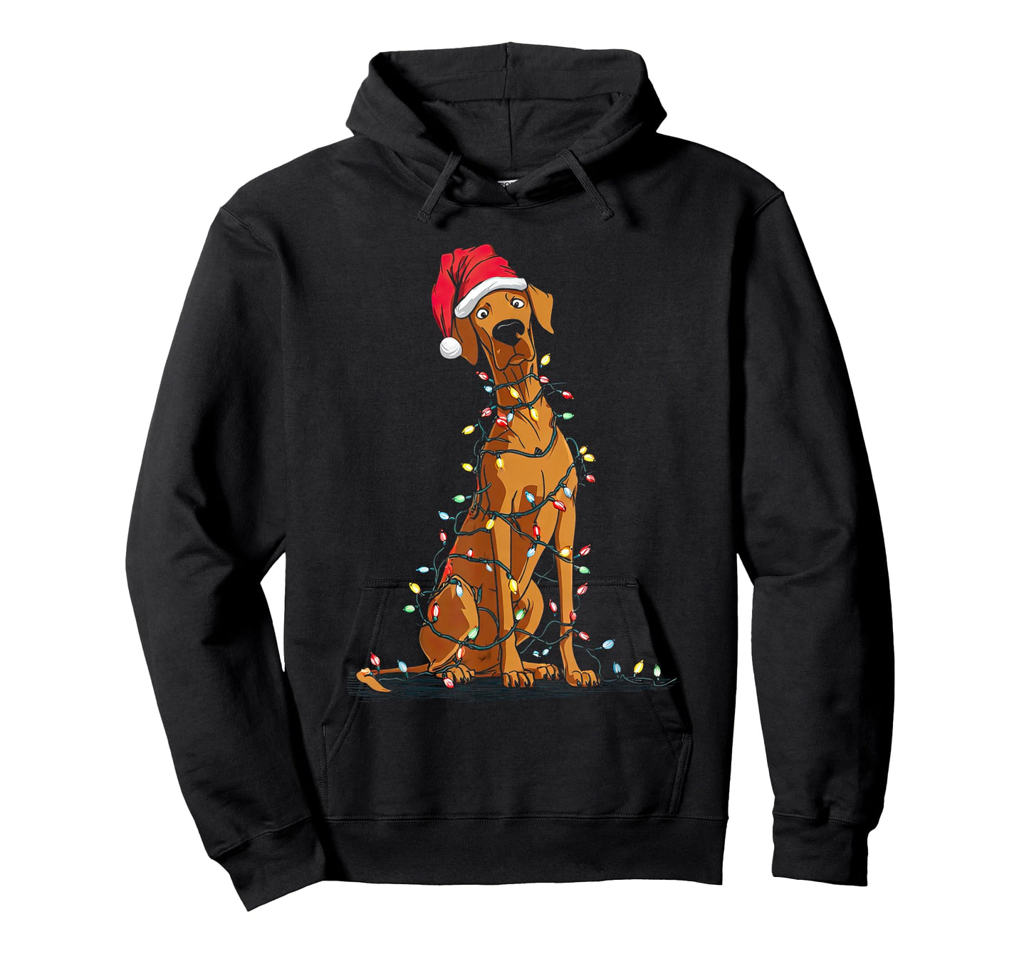 Funny Rhodesian Ridgeback Christmas Graphics Dog Lights T-Shirt