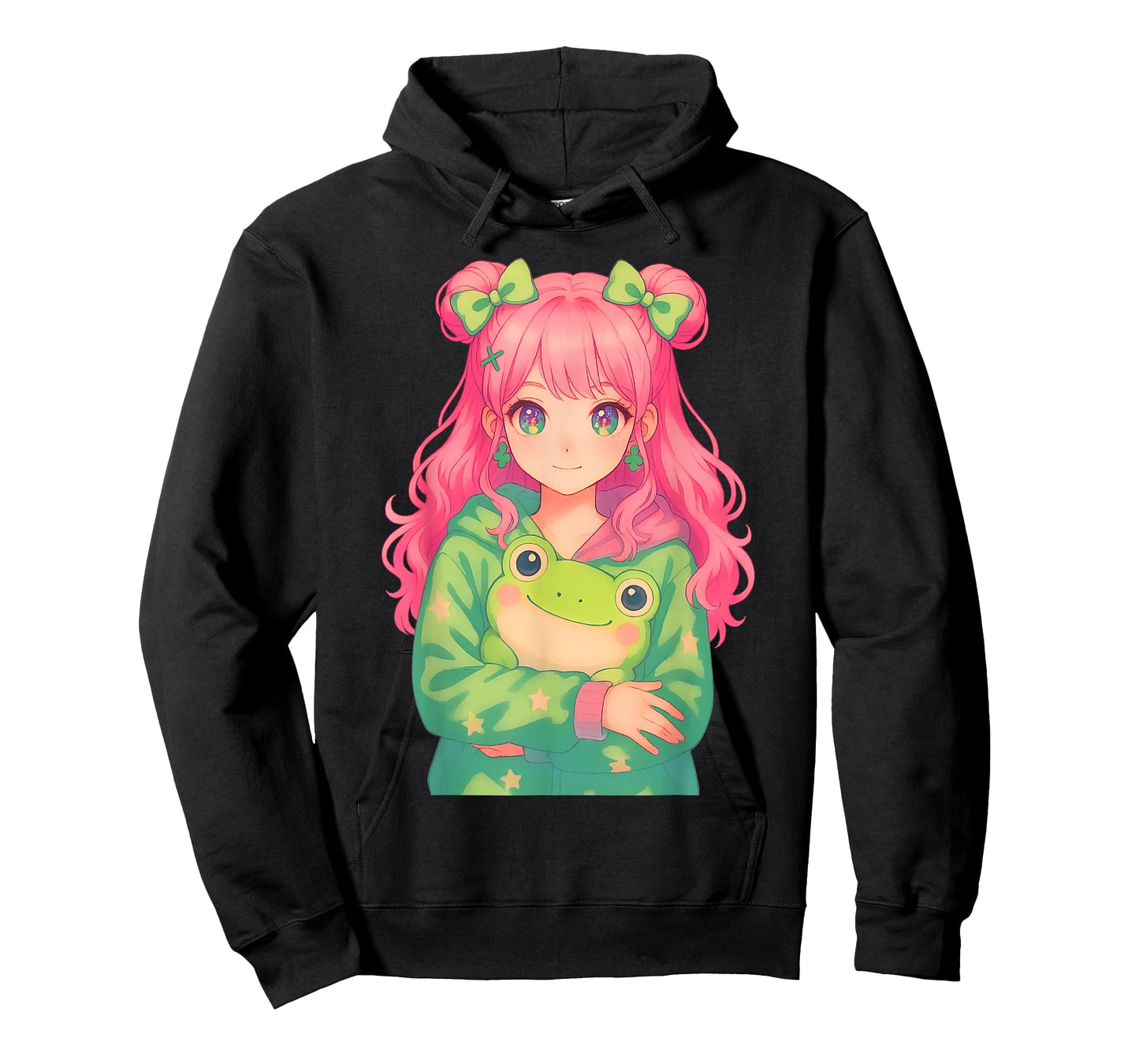 Kawaii Frog Girl | Decora Kei Anime Manga Harajuku Frogcore T-Shirt