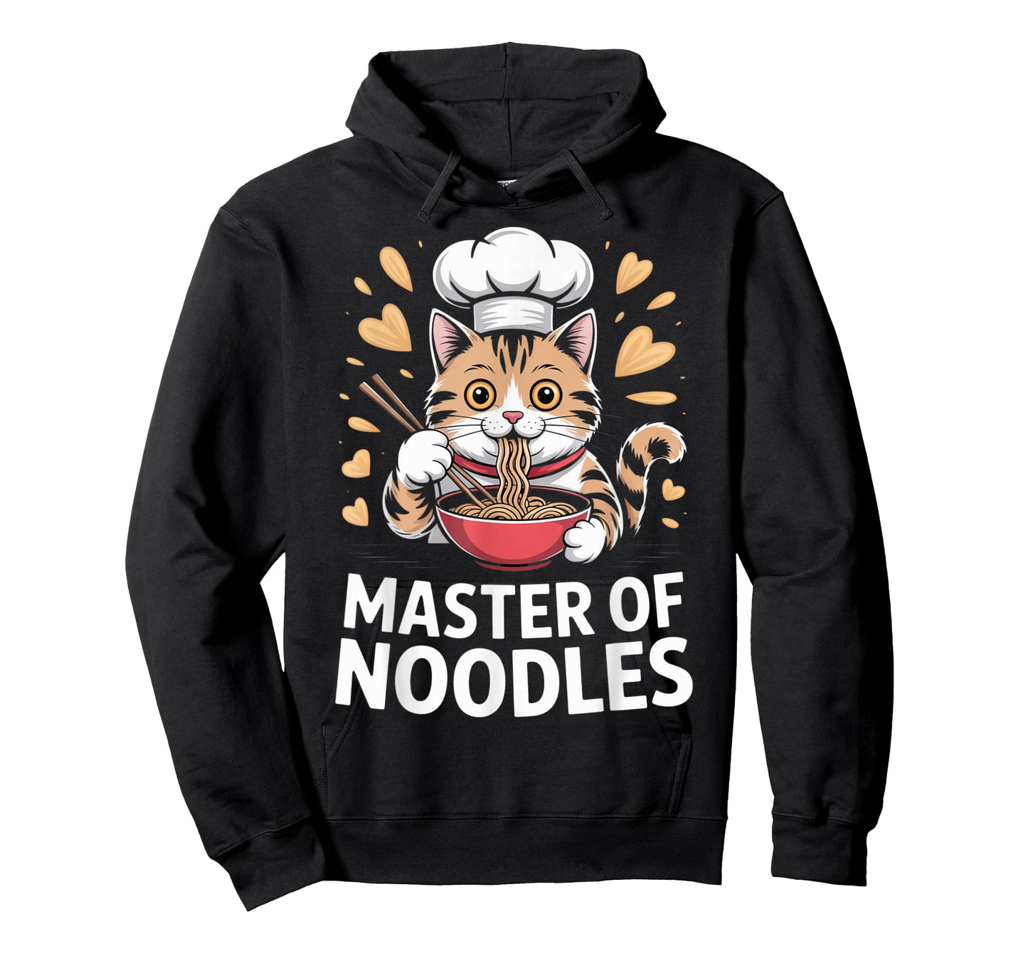 Master of Noodles Cute Chef Cat Ramen Bowl Kawaii T-Shirt