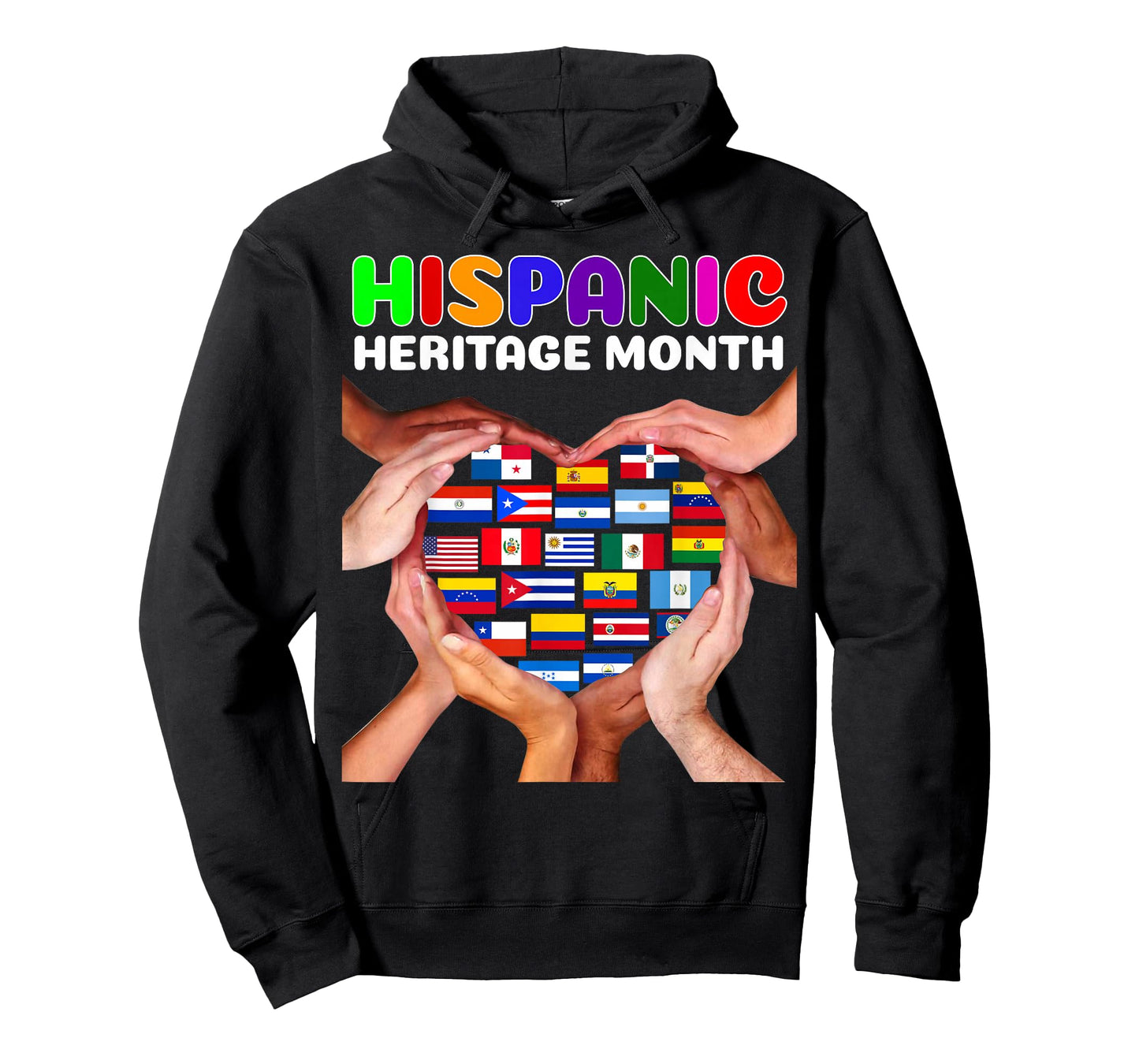 Hispanic Heritage Month All Countries Heart Hands T-Shirt