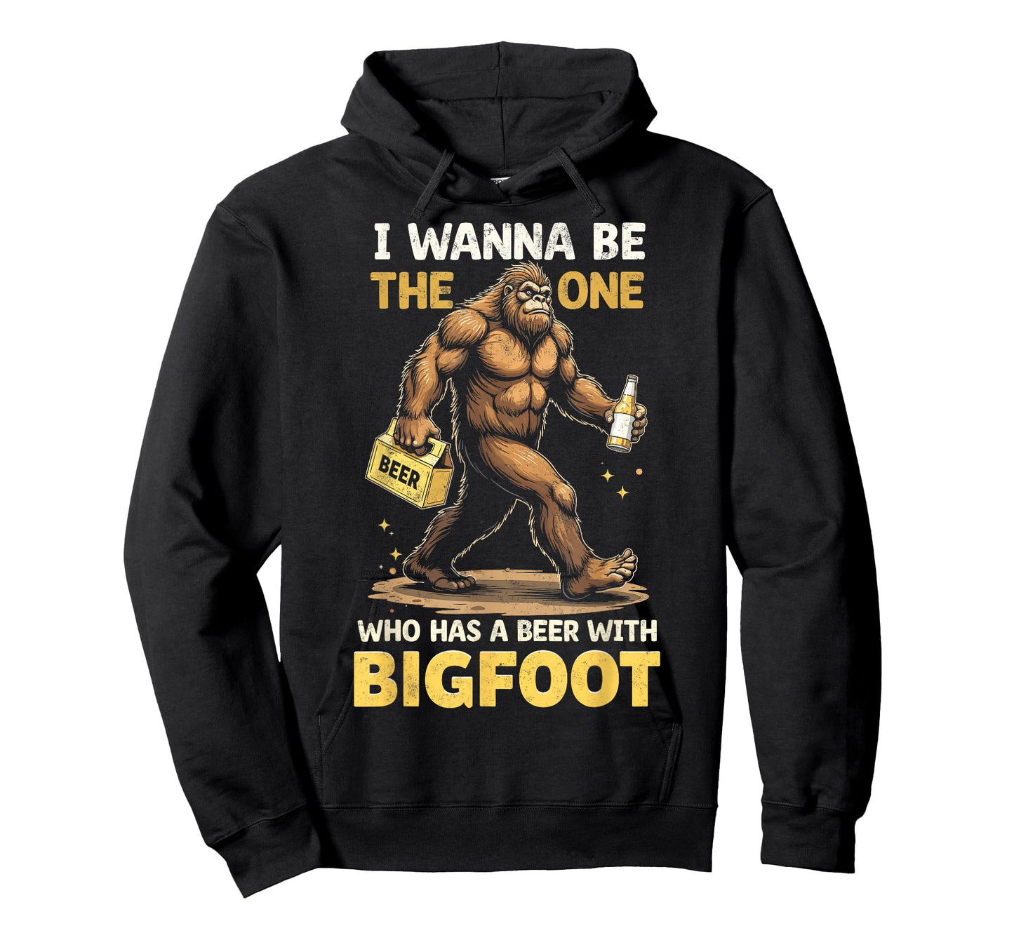 Funny Beer With Bigfoot Sasquatch Beer Lover Drinking Party T-Shirt