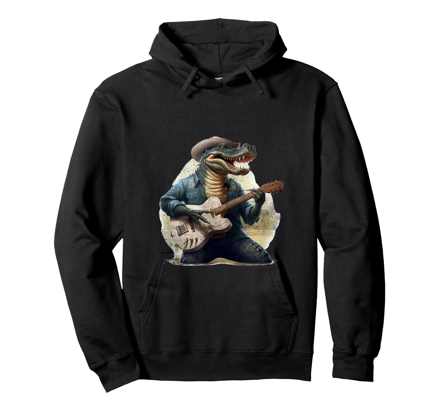 Funny Gator Alligator Playing Guitar Cowboy Country Music T-Shirt