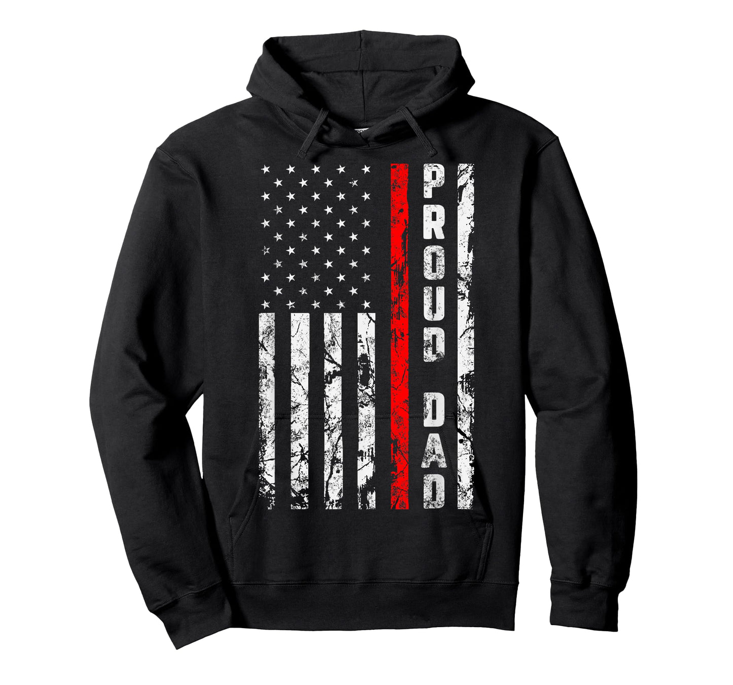 Proud Dad of Firefighter Gift Patriotic Firefighter's Dad T-Shirt
