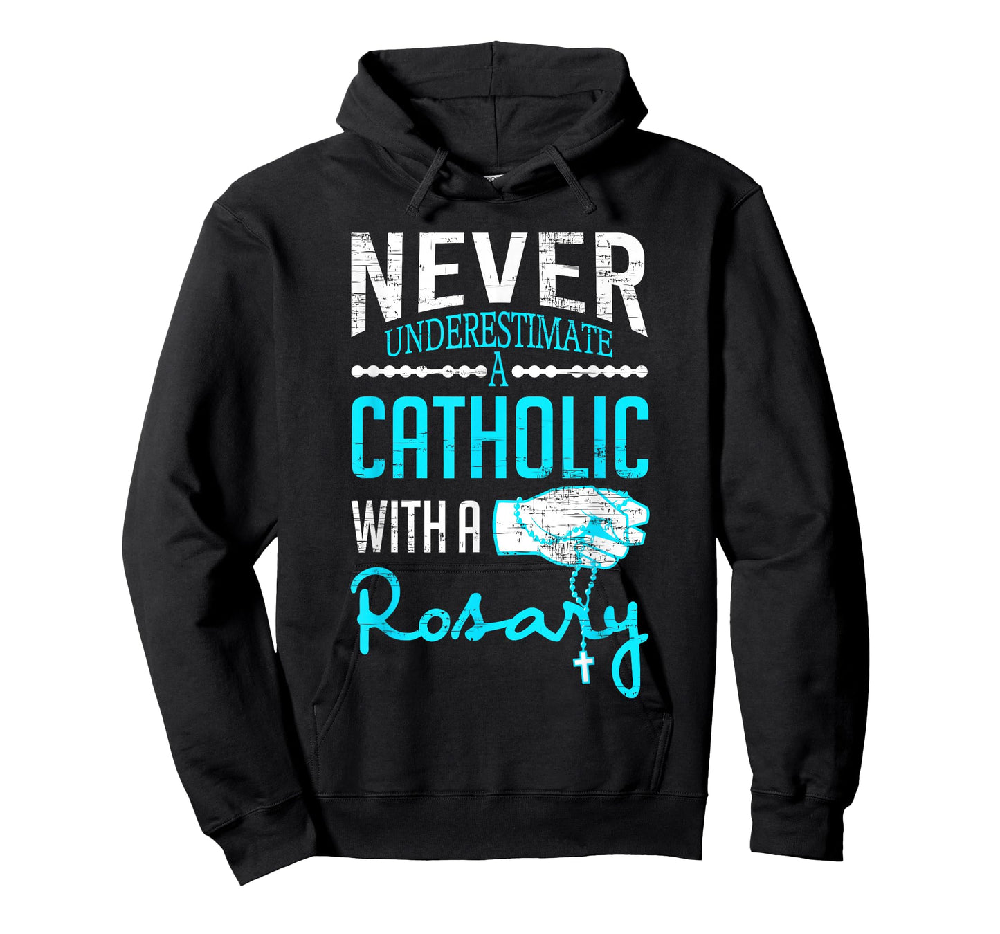 Never Underestimate A Catholic With A Rosary Christian T-Shirt