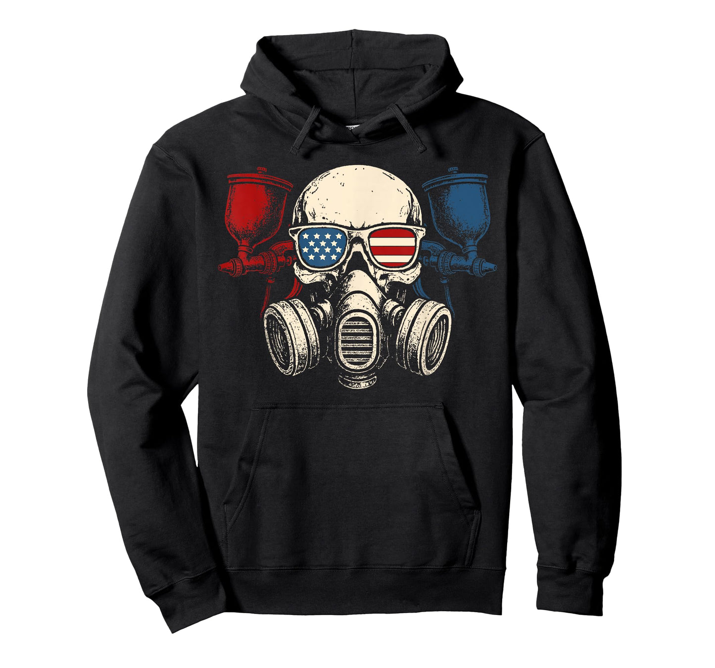 Skull Spray Paint Patriotic Automotive Car Painter T-Shirt