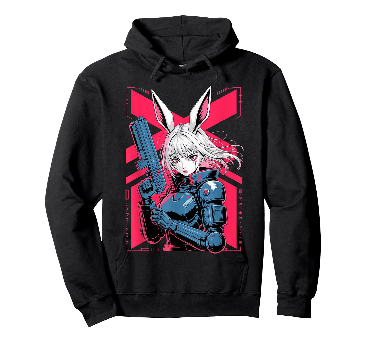 Bunny Girl Techwear Harajuku Anime Manga Cyberpunk Aesthetic T-Shirt