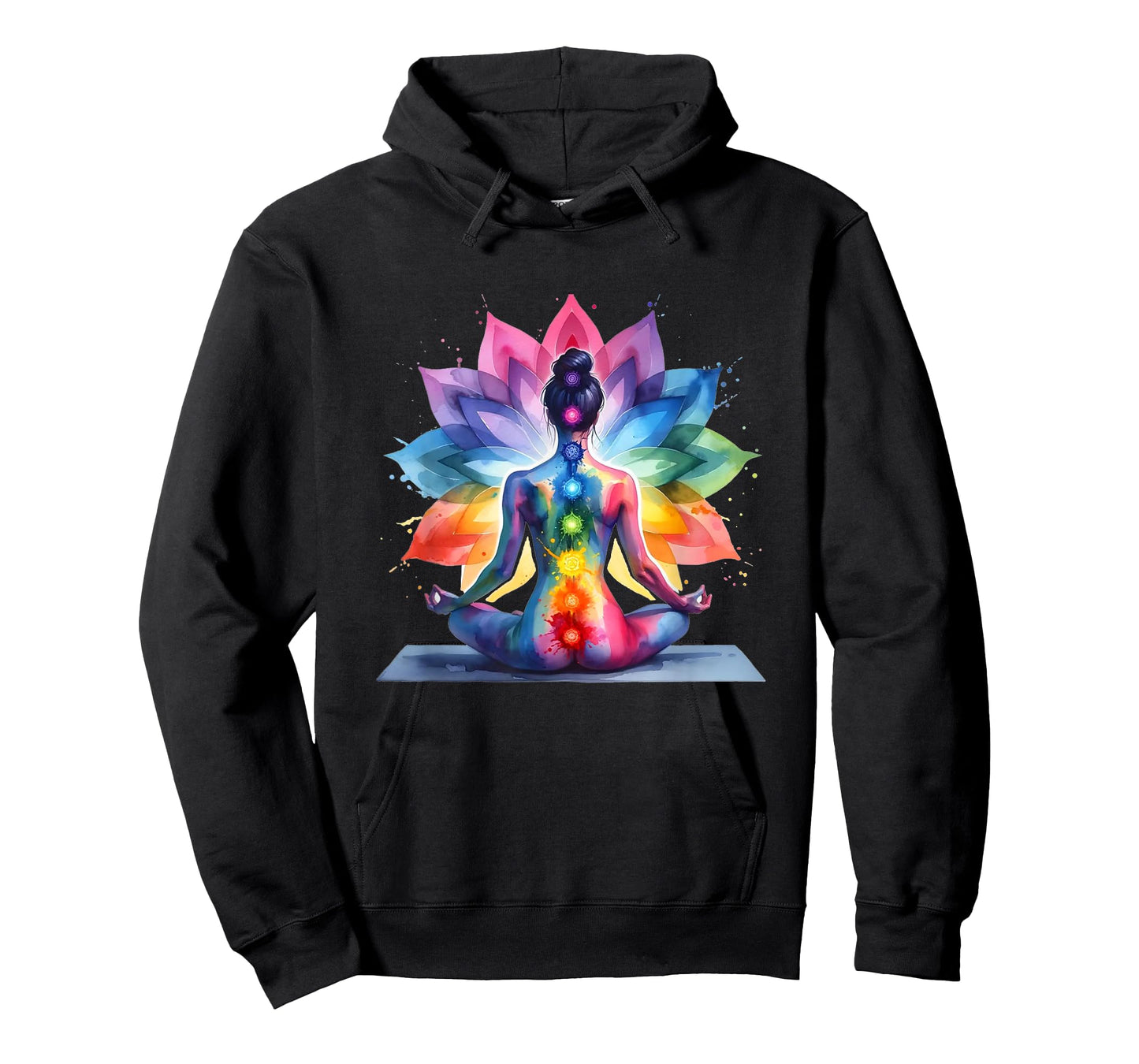 Women Yoga Meditation Spiritual Body Energy Chakra T-Shirt