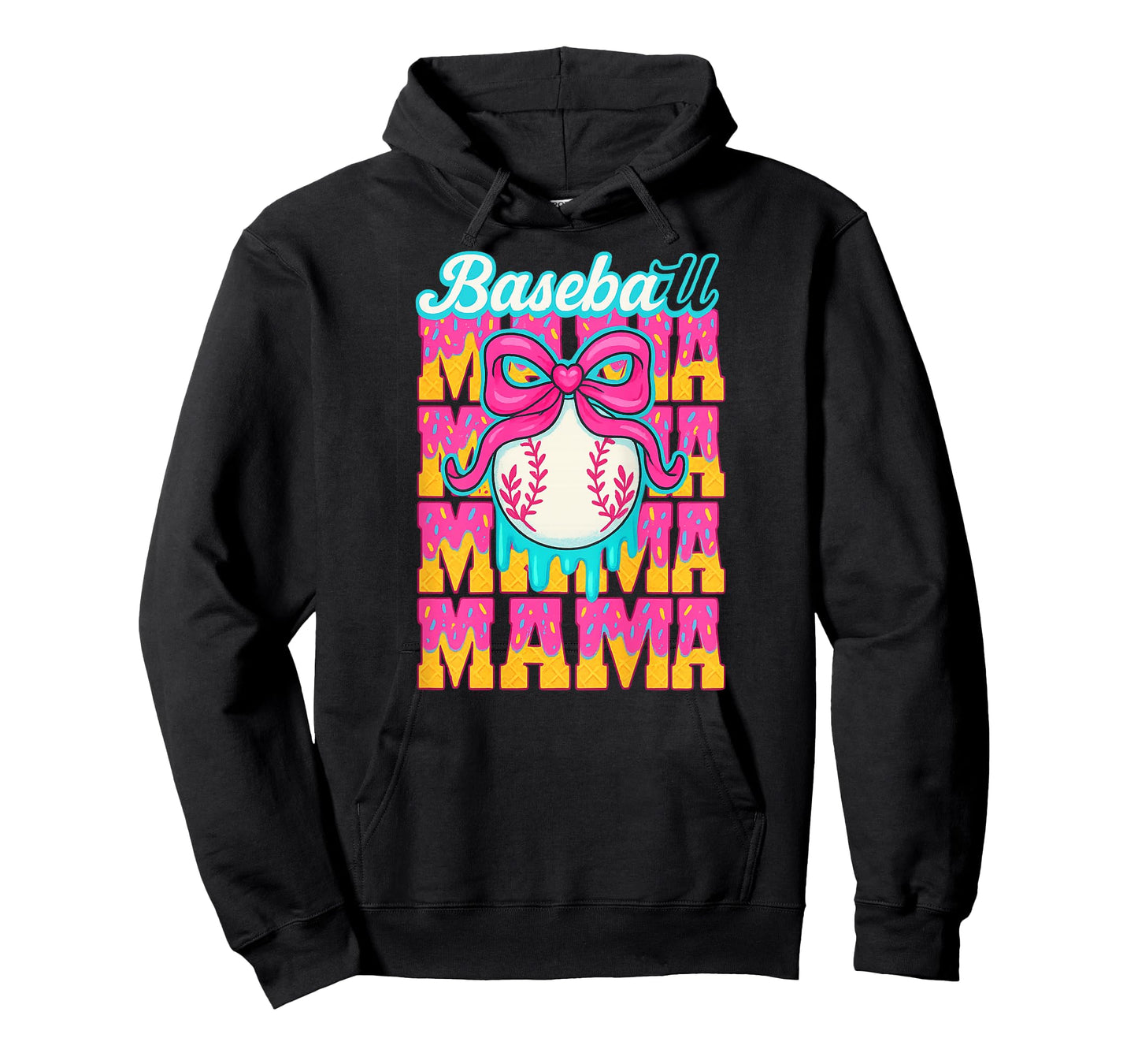 Baseball Mom Drip Shirt for Mother Ice Cream Dripping Mama T-Shirt
