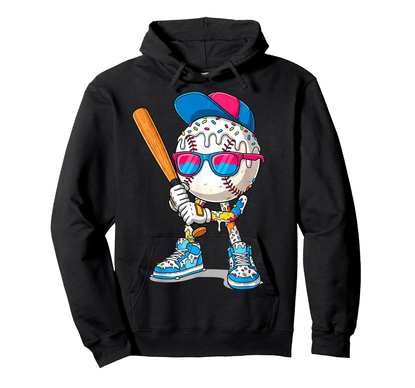 Funny Football Drip for Boys Kids Youth Dripping Ice Cream T-Shirt